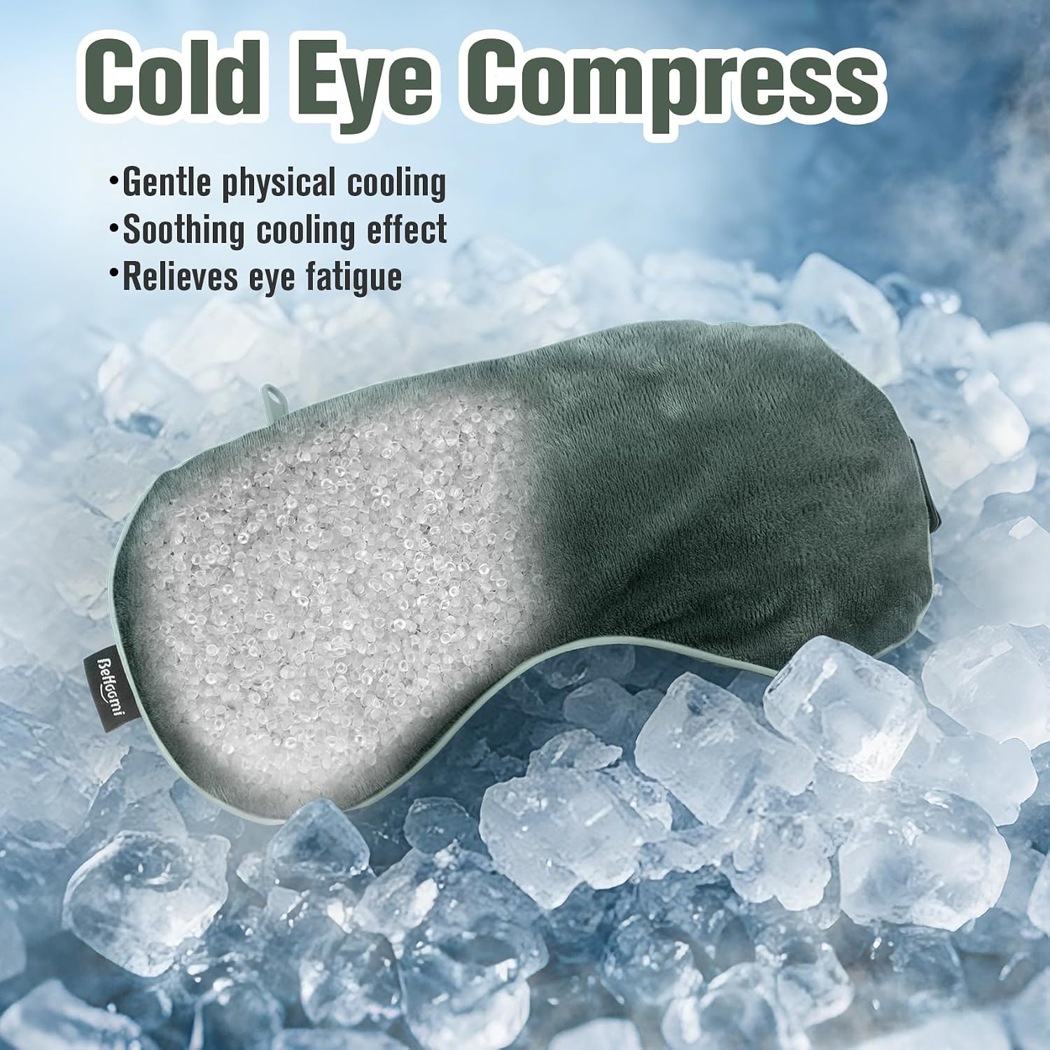 Cooling & Heated Eye Mask, Weighted Eye Mask for Sleeping, Grey | Warm Compress for Eyes, Microwavable Reusable Hot & Cold Eye Mask for Dry Eyes, Sleep Mask for Home, Office, Gifts for Women - Image 3