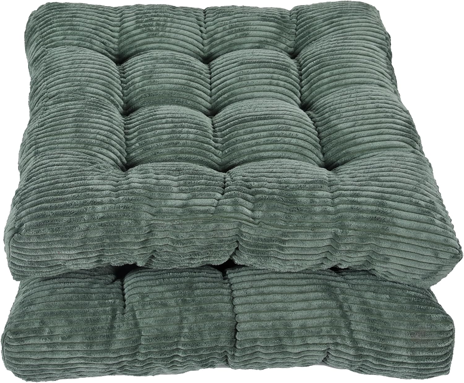 Meditation Floor Pillow Set of 2,Memory Foam Meditation Cushion for Adults Sitting, Large Square Thickened Seat Cushions for Yoga, Tatami Living Room (2, Dark Green) - Image 3