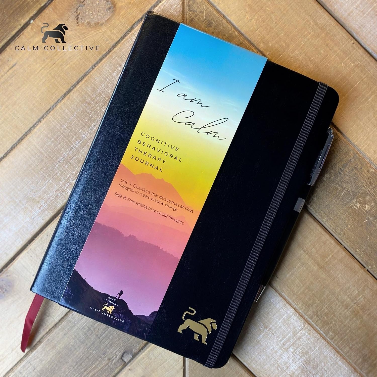Calm Collective Guided CBT Anxiety Relief Journal Kit for Mental Health Therapy with Free Pen Included, Mindfulness Self Care Prompts, Gratitude & Habit Tracker, Wellness Gift Diary Notebook - Image 9