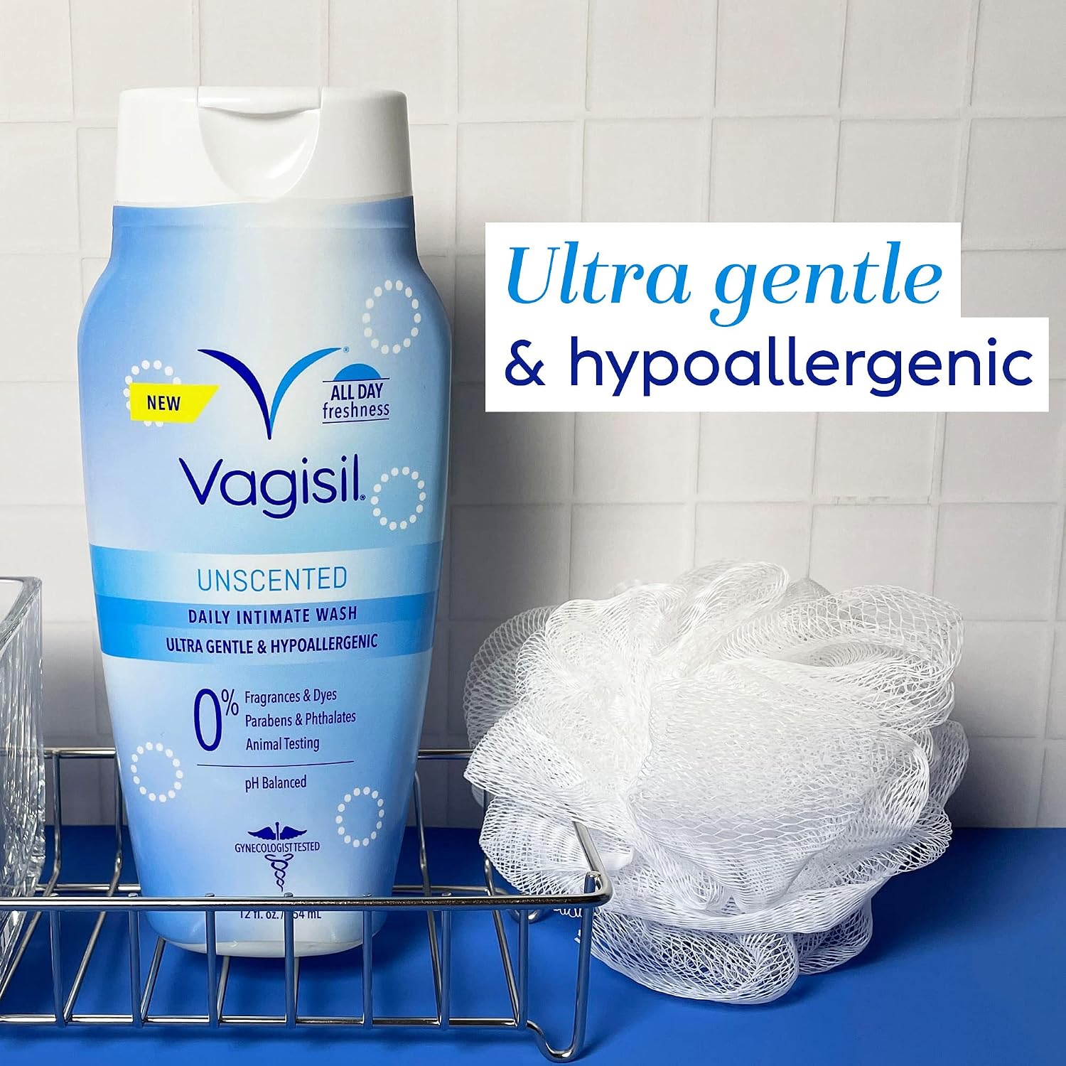 Vagisil Fragrance-Free Feminine Wash, Sensitive Skin, 12 Fl Oz (1 Pack) | Ultra gentle fragrance-free feminine wash. pH balanced, 0% dyes & soap, hypoallergenic, dermatologist tested. - Image 2