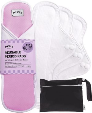 Pixie Cotton Cloth Pads for Feminin...