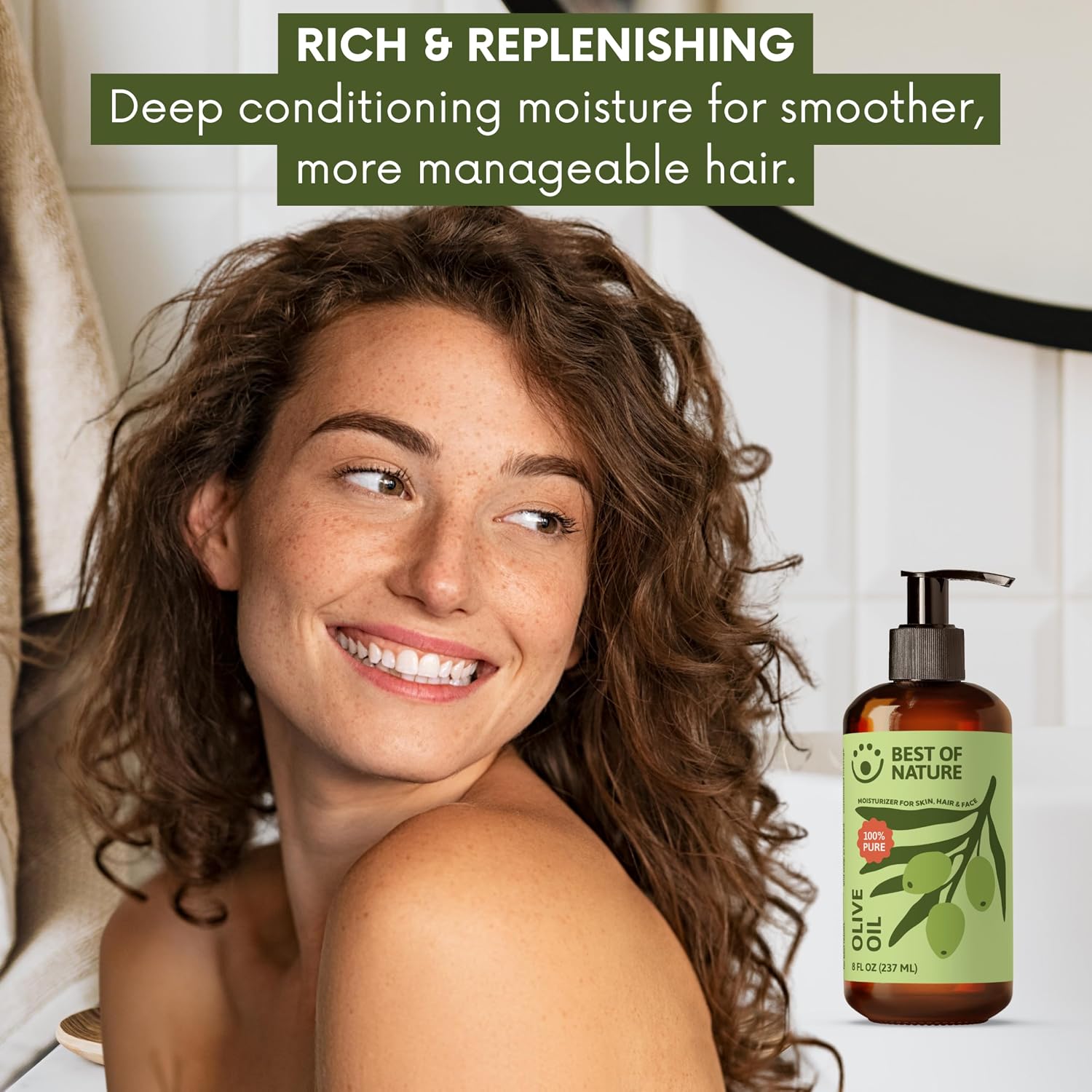 Best of Nature 100% Pure Olive Massage & Body Oil – Cold Pressed, Natural & Unscented Moisturizer for Skin, Hair & Bath, 1 Gallon (128 fl oz) - Image 8