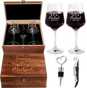 Custom Couples Wine Glasses Set Of ...