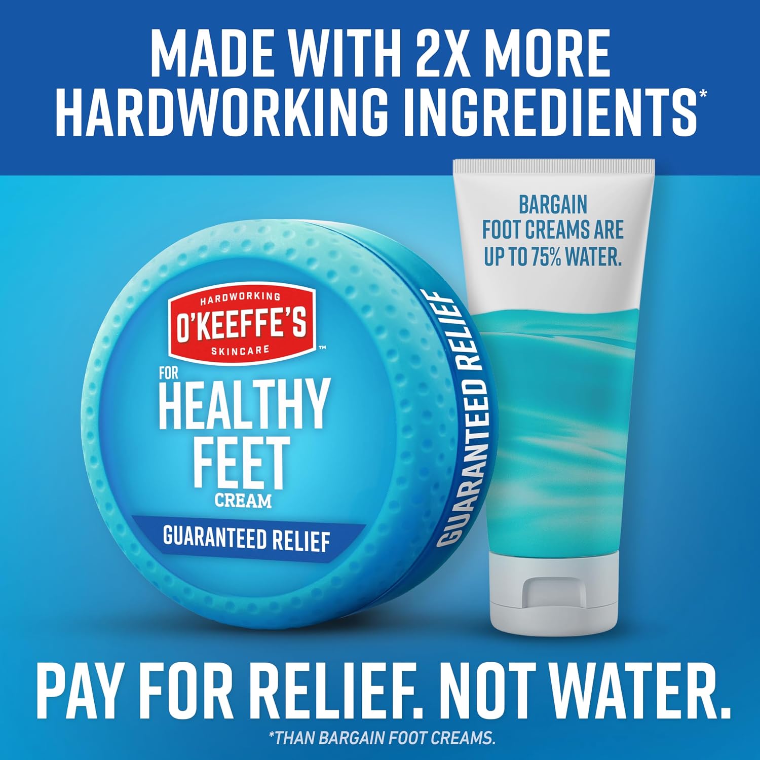 O'Keeffe's Healthy Feet Foot Cream, 3.2 oz Jar, 1-Pack For Extreme Dryness | Repairs Extremely Cracked, Dry Feet, Retains Moisture Levels, Hypoallergenic, Non-Greasy, Instantly Boosts Moisture - Image 5