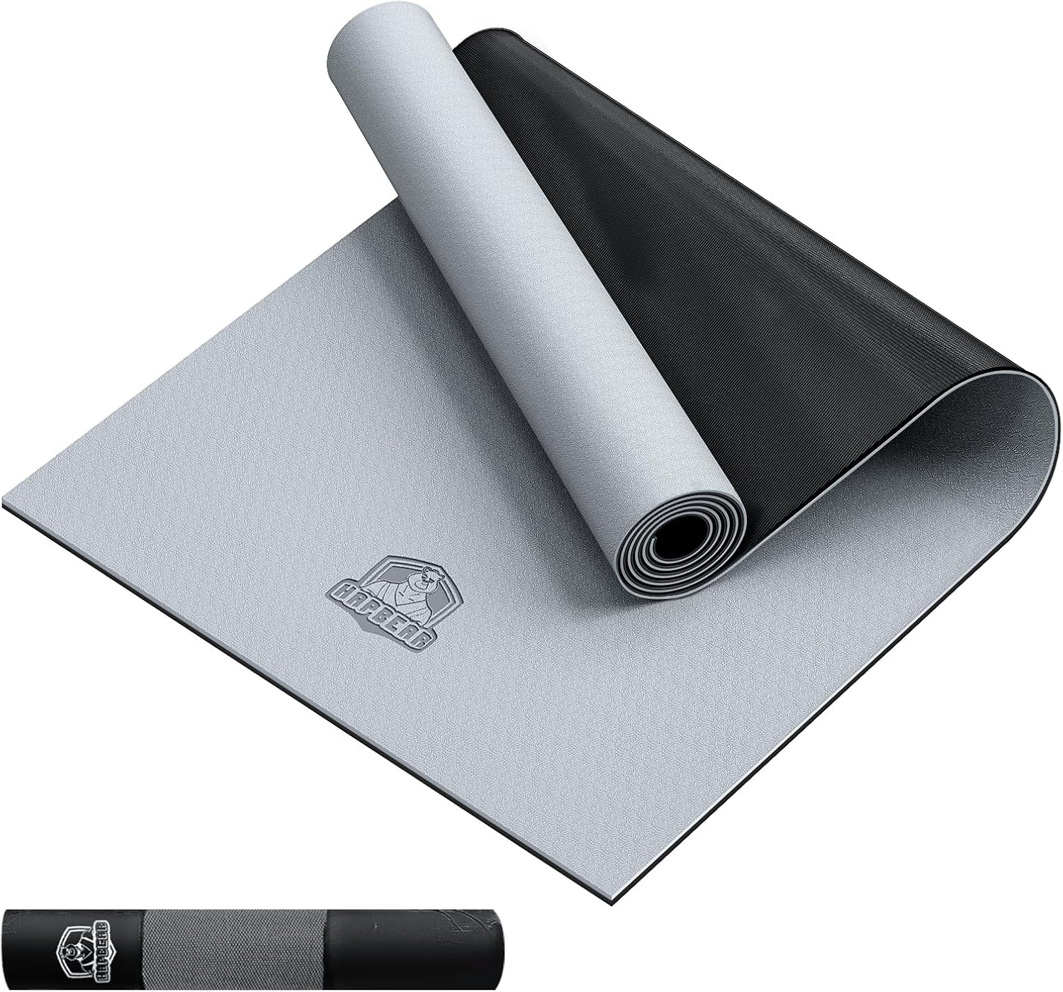 HAPBEAR Large Yoga Mat - 72"x36" Extra Wide Exercise Mat - 1/4" Thick Dual Color PVC | Anti-Slip Surface & High Cushioning - Ideal for Yoga, Pilates & Home Workouts - Bonus Mesh Bag