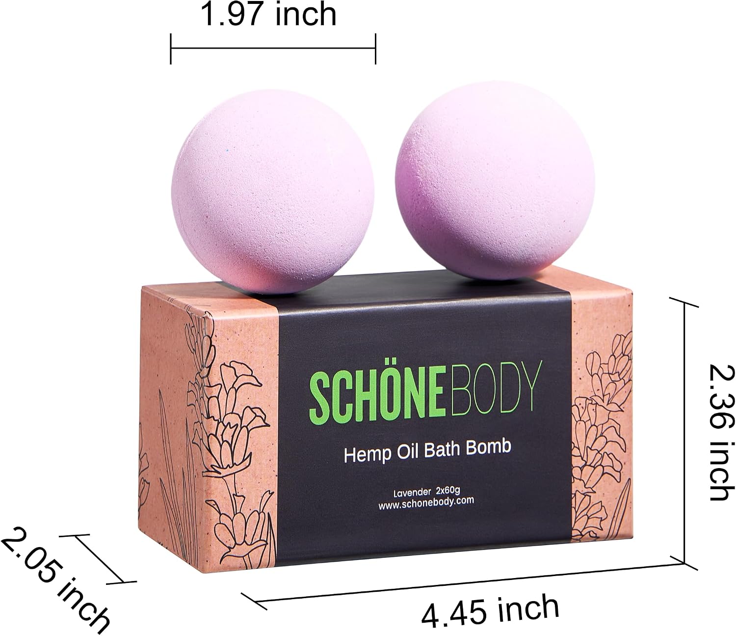 Hemp Oil Bath Bombs | Bath Bomb, 2 Pack Fizzy Spa Gift Natural Hemp Oil Extract and Lavender Essential Oils Bath Gift for Moisturizing Dry Skin, Relaxing, Bubble Bath for Gifts Idea for Men Women - Image 8