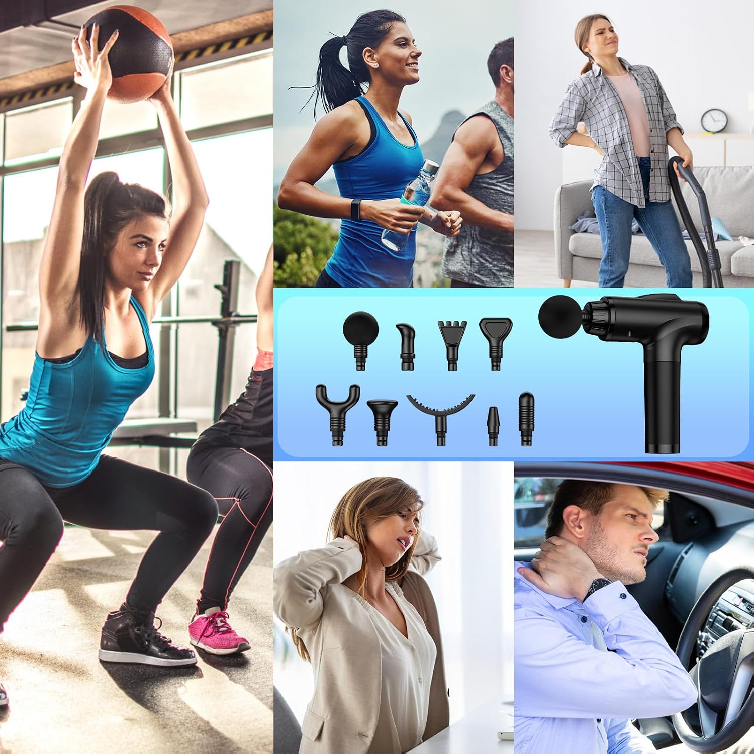 OLsky Massage Gun Deep Tissue 30 Speeds 9 Attachments Handheld (Black) | Electric Muscle Massager, High-intensity Percussion, Massage Device for Pain Relief, Quiet and Powerful, Ideal for Recovery - Image 7