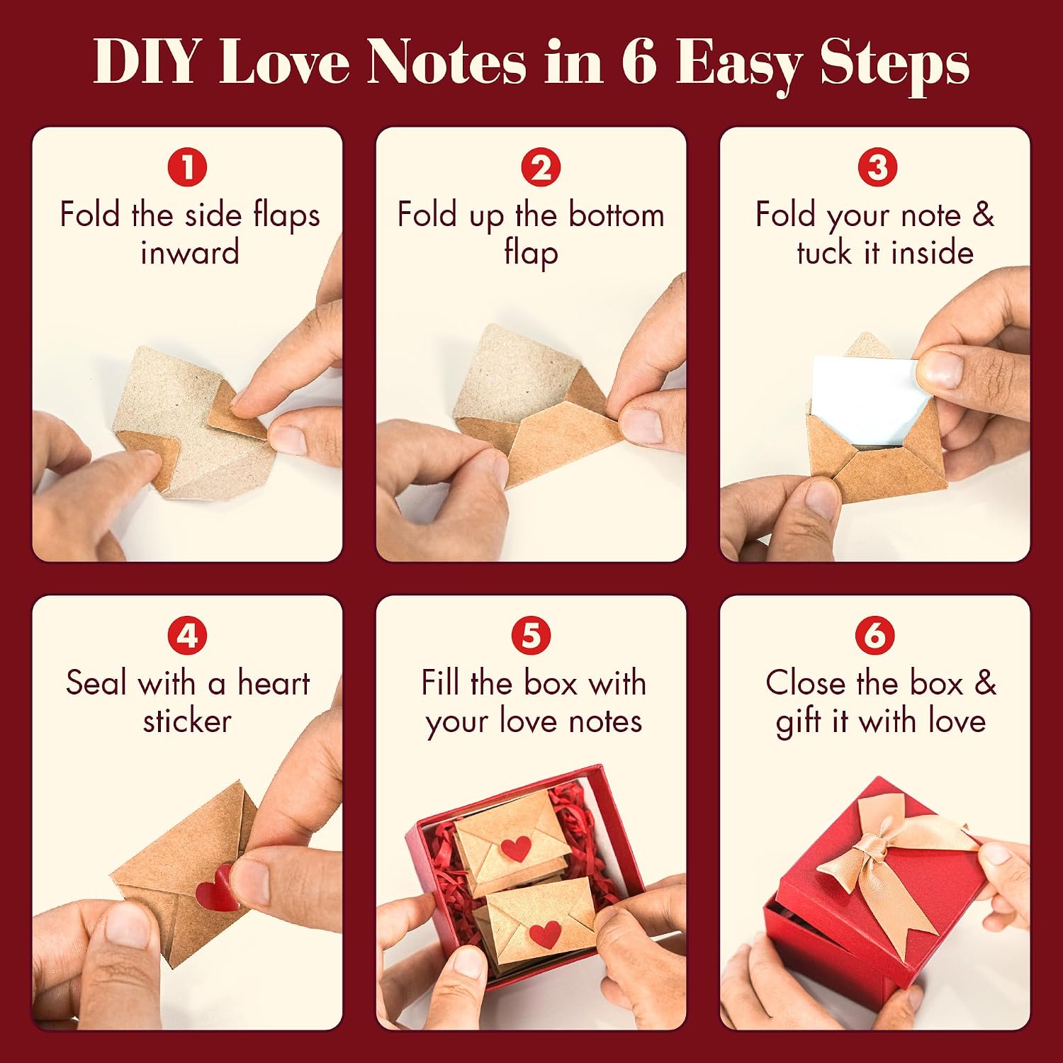 STOFINITY 60 Mini Love Notes with Envelopes, I Love You Gifts for Him, Her | 45 pre written notes, 15 small blank cards, 60 tinny envelopes - Image 4