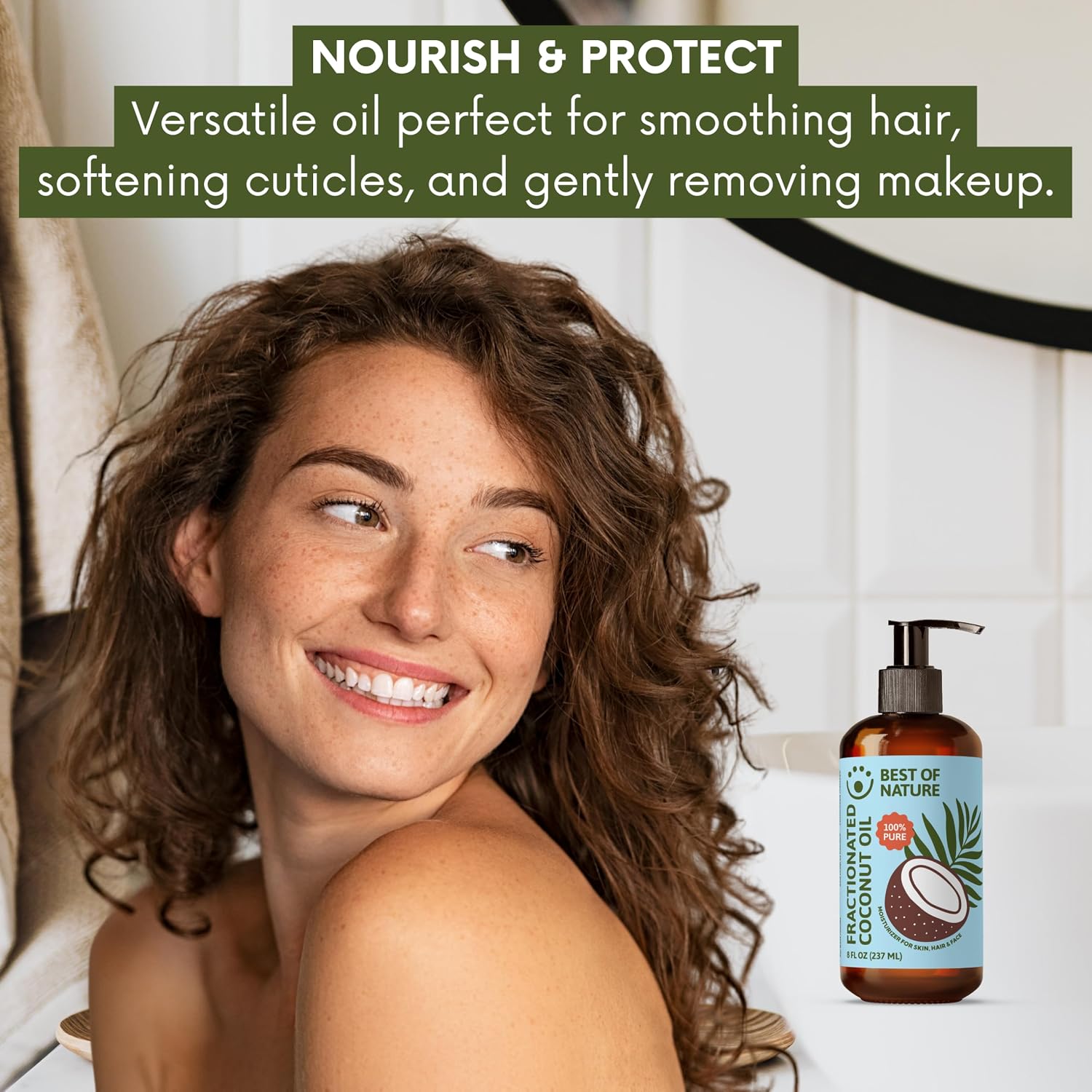Best of Nature 100% Pure Fractionated Coconut Oil - Natural Massage Oil, Unscented Moisturizer for Men and Women, for Skincare and Hair Care, Carrier for Essential Oils, Half Gallon (64 fl oz) - Image 7