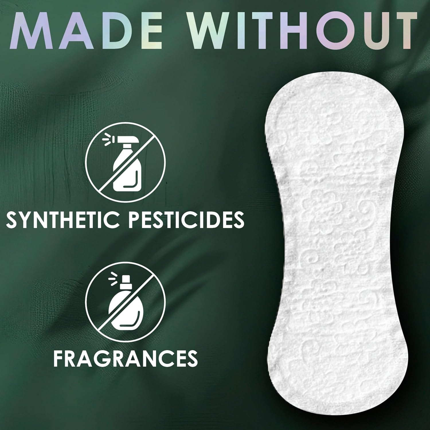 Liners for Women, Organic Cotton Top Layer, Regular Coverage, Pantiliners Made Without Synthetic Pesticides and Fragrances, Hypoallergenic and Gentle on Skin, 60 Count - Image 4