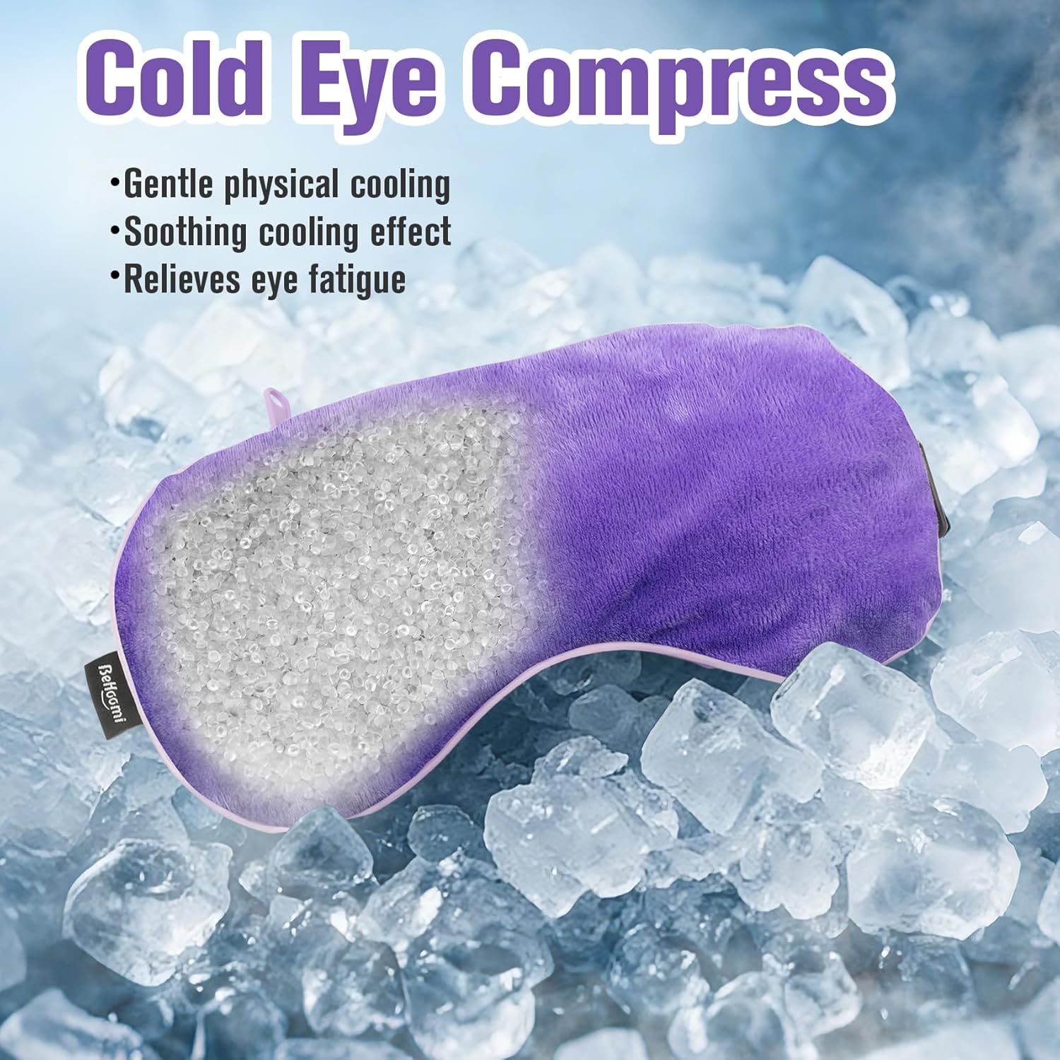 Cooling & Heated Eye Mask, Weighted Eye Mask for Sleeping, Purple | Warm Compress for Eyes, Microwavable Reusable Hot & Cold Eye Mask for Dry Eyes, Sleep Mask for Home, Office, Gifts for Women - Image 3
