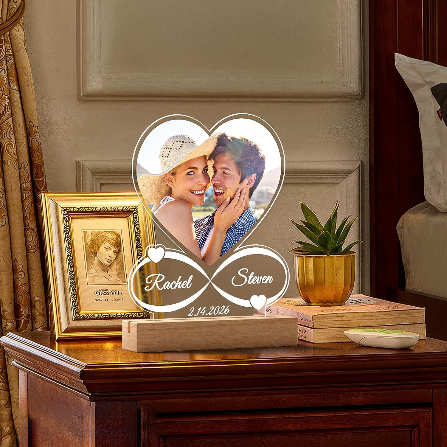 Custom Picture Frames, Personalized Anniversary Couple Gifts for Women Men | Personalized Picture Frame, Personalized Photo Frame, Customized Birthday Gifts for Girlfriend Boyfriend Her Him Wife Husband - Image 7