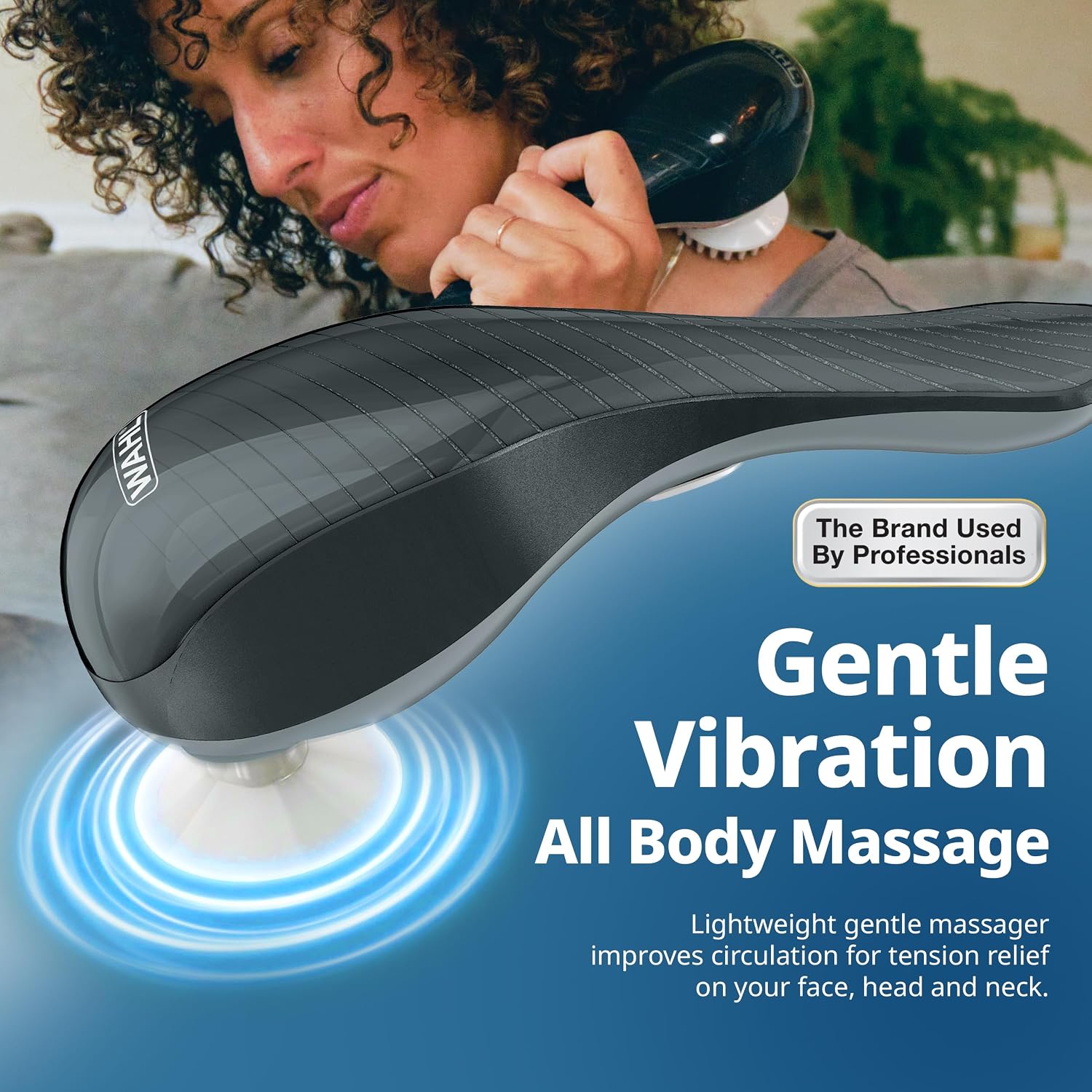 Wahl Soothing Vibration Corded Massager for the Face, Neck & Head | Includes 4 Attachment Heads, 2 Speed Massage, Pressure & Pain Relief on the Face, Neck & Head, FSA Eligible - Model 4120-600 - Image 2