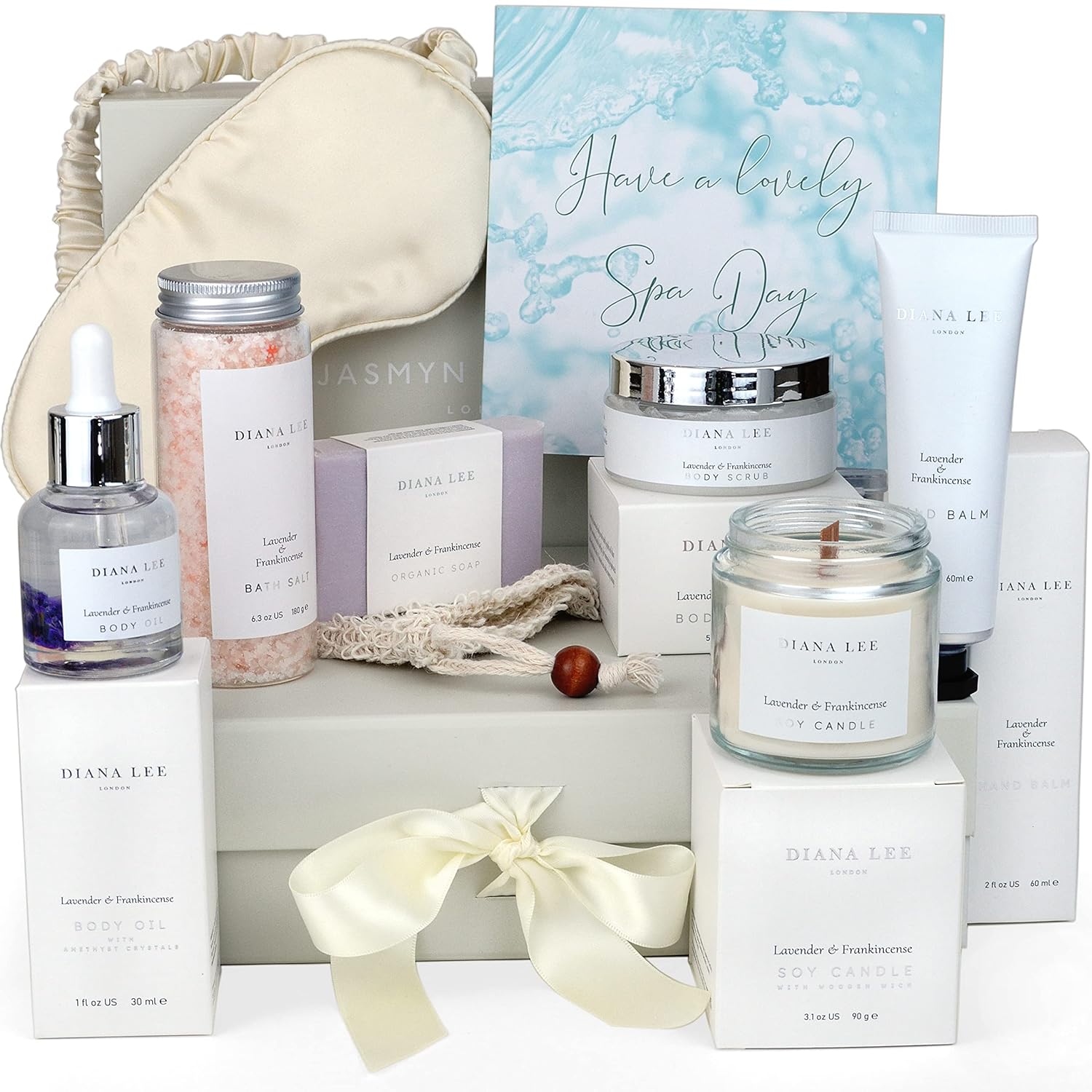 Luxury Spa Gift Basket Women Birthday Self Care Kit Lavender Set | Relaxation Gifts, Pampering Items, Bath Products, Wellness Box, Stress Relief, Bridal Shower Present, Self Care Package