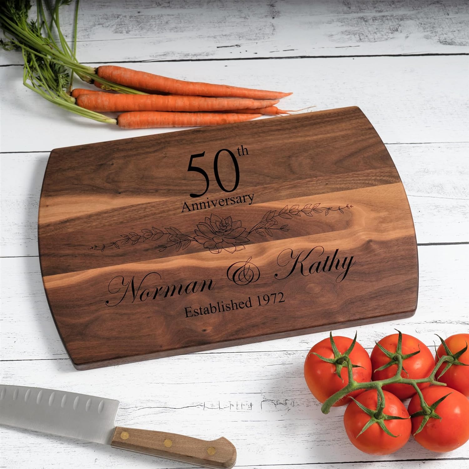 Personalized Cutting Board - 4 Sizes Engraved Charcuterie Board- Anniversary or Gift for Mothers, Anniversary Present for Parents Laser Engraved Custom Unique Keepsake - Image 4