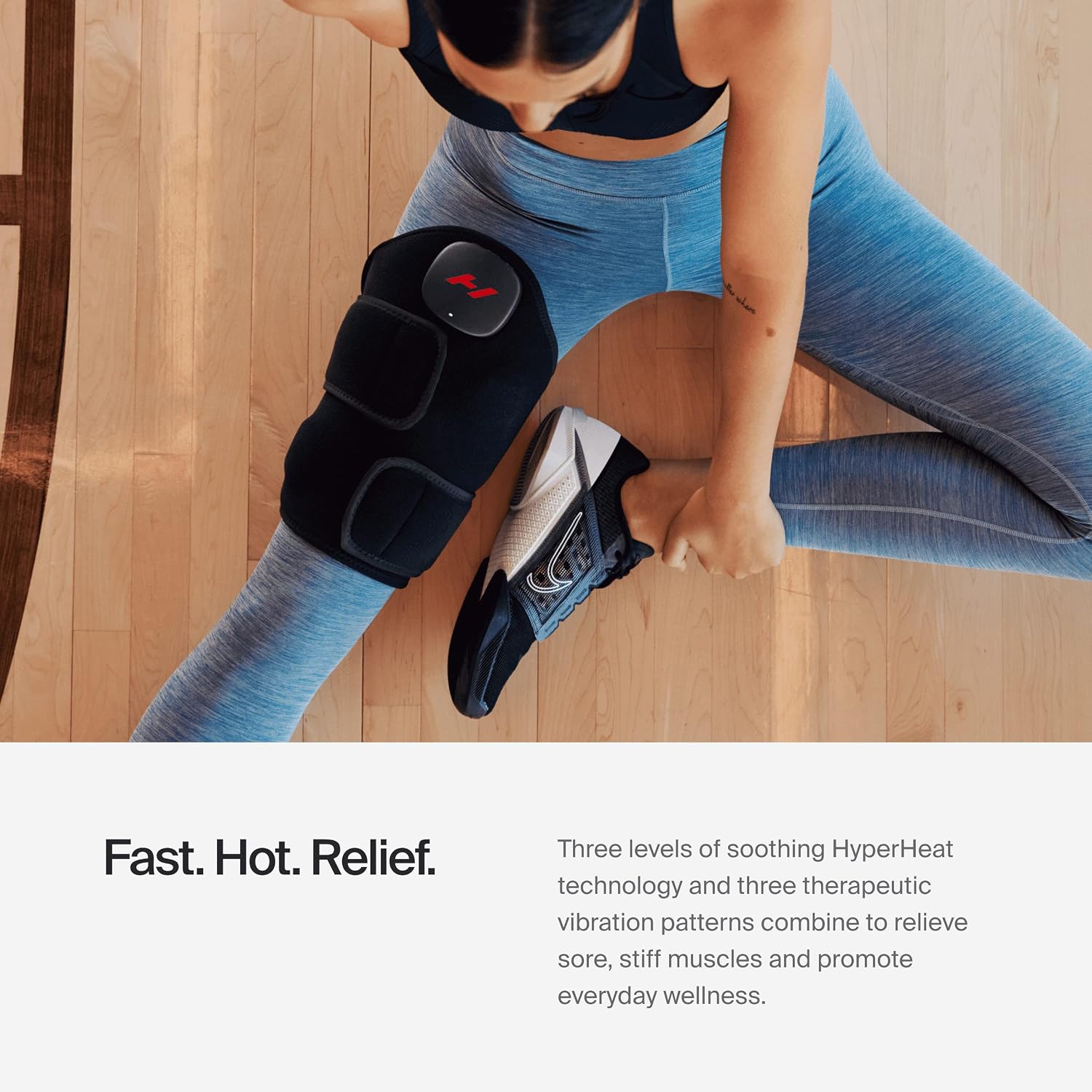 Hyperice Venom 2 Leg Heat Vibration Massage Therapy Neoprene Wrap Recovery | Calf | Knee | Thigh | Quad | Help with Muscle Knots Blood Flow | Enhance Flexibility | 3 Hour Battery Life | FSA-HSA | TSA - Image 4