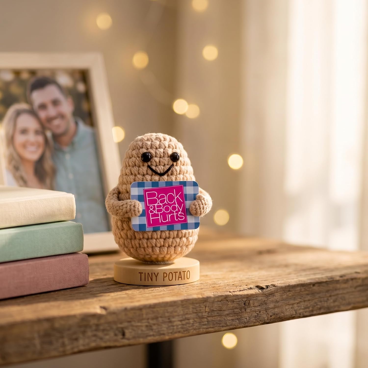 Back and Body Hurts Positive Crochet Potato - Funny Gag Gifts for Women Men Coworkers - Handmade Desk Buddy & Office Gift - Funny Birthday, Get Well and Goodbye Gifts for Coworkers, Best Friends - Image 7