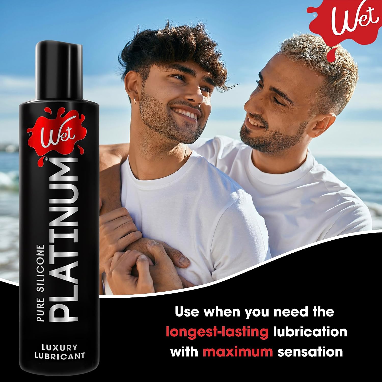 Wet Platinum Silicone-Based Personal Lubricant | Ultra Smooth, Super Slick, Hypoallergenic, Long-Lasting Performance, Waterproof Formula| Lube for Men, Women & Couples, 3 fl oz - Image 5