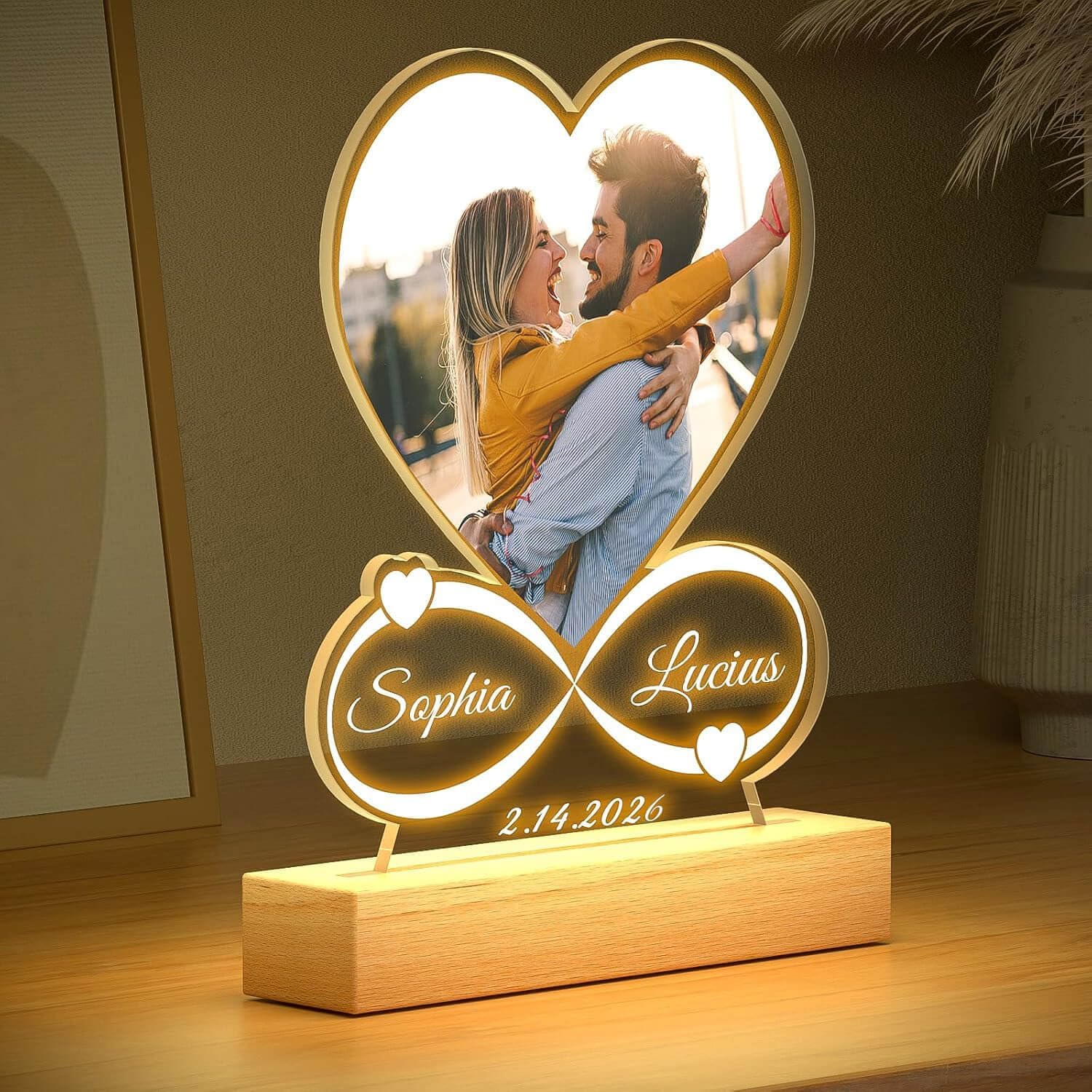 KoxSmar Custom Picture Frames, Personalized Photo Frame, Customized Picture Frames, Personalized Anniversary Photo Gifts for Women Men Her Him Girlfriend Boyfriend Couple Wife Husband - Image 3