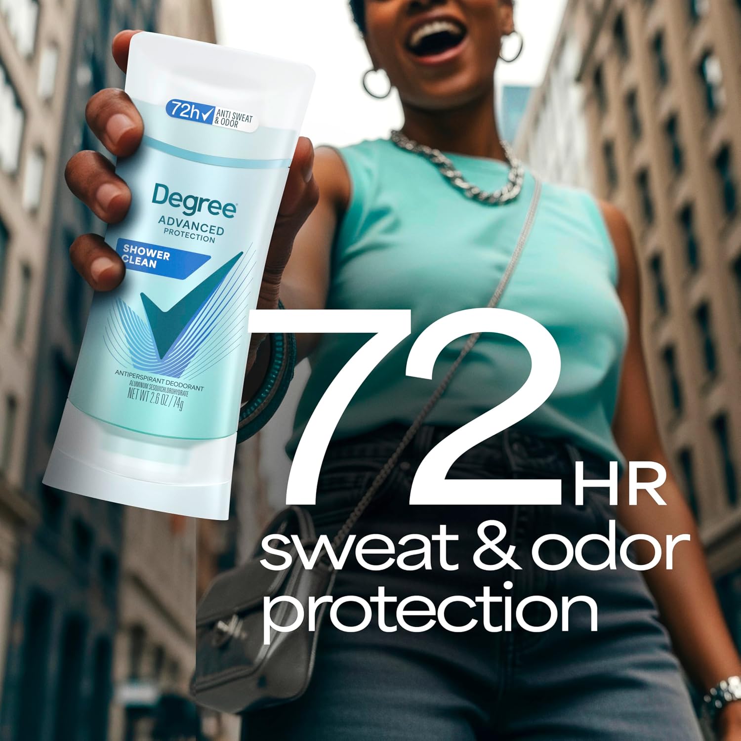 Degree Advanced Protection Antiperspirant Deodorant Shower Clean 72H 2.6 oz | 72-Hour Sweat and Odor Protection For Women With Body Heat Activated® Technology - Image 6
