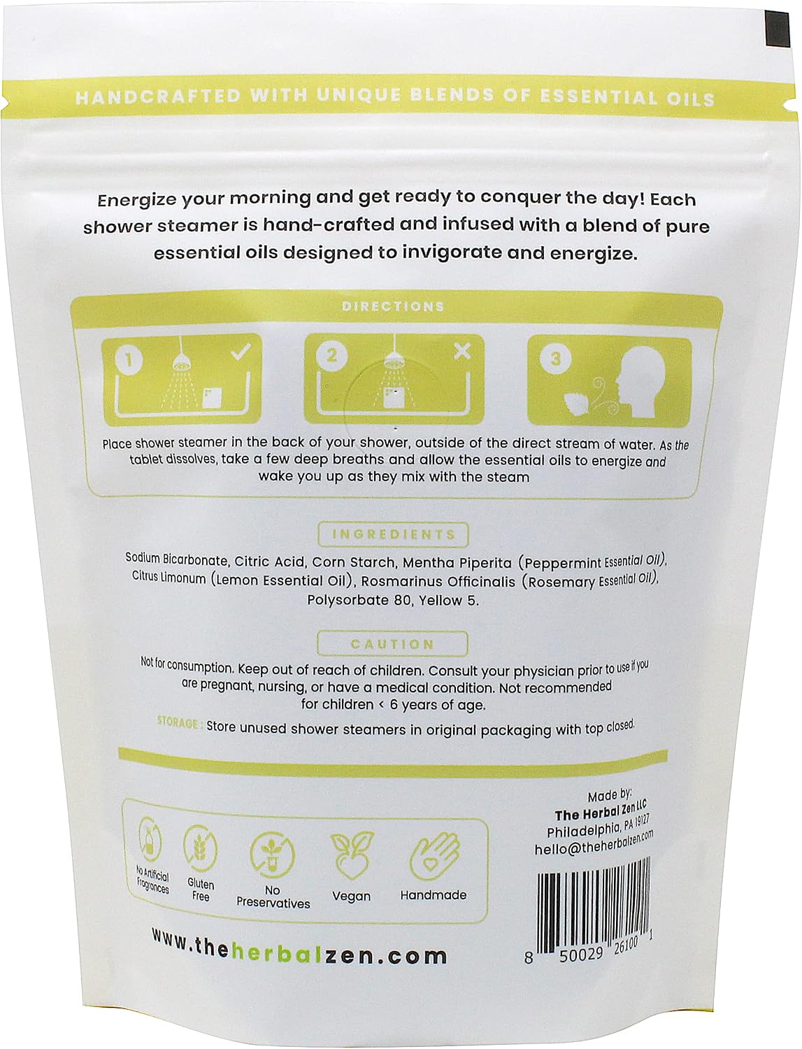 The Herbal Zen Shower Steamers Aromatherapy Gift for Women & Men - 20 Ct | Morning Energy + Sleepytime Combo | Soothing Shower Bomb Tablets | Natural Essential Oils for Energy & Relaxation | USA Made - Image 8