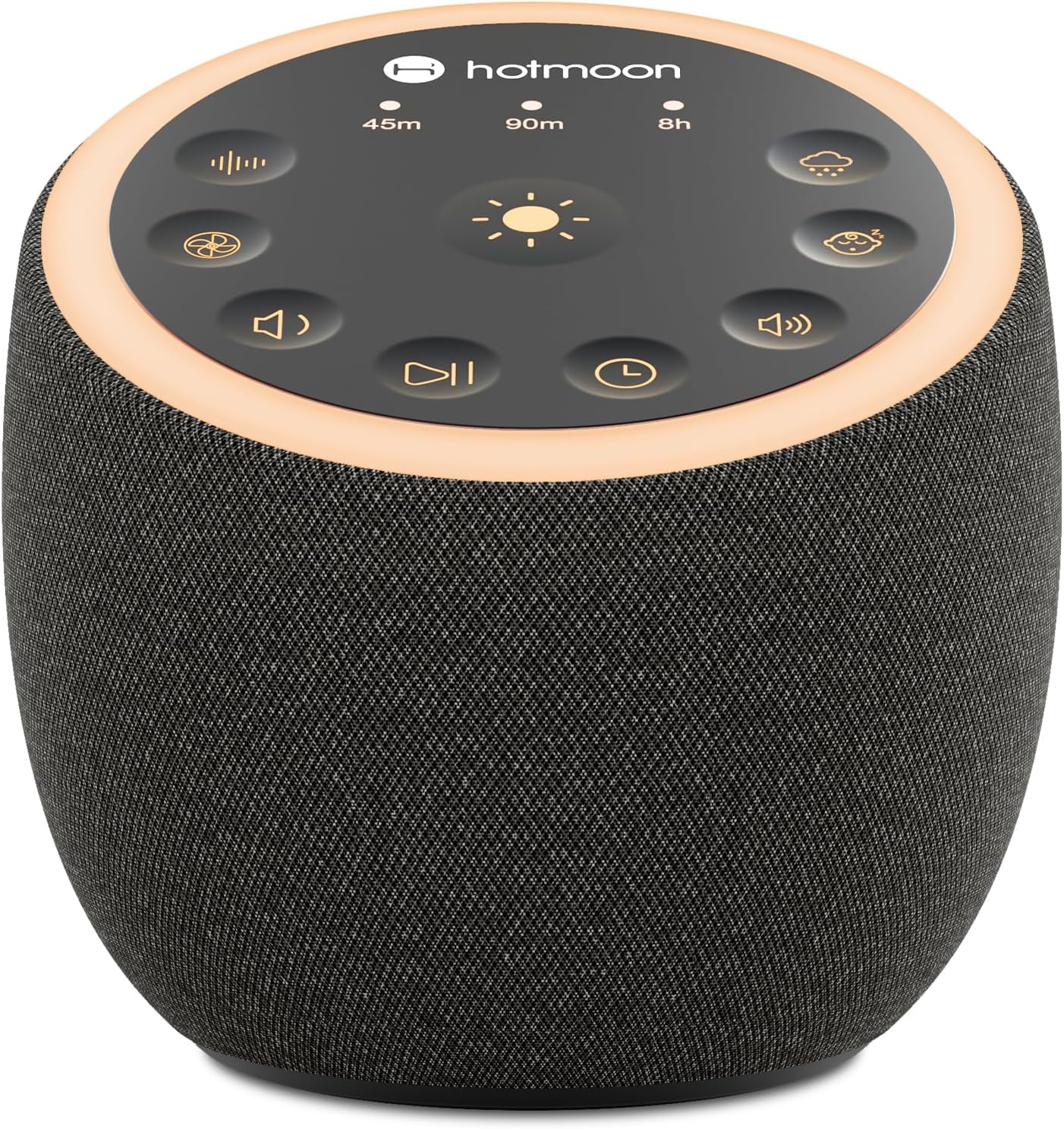 Hotmoon Sound Machine for Sleep, Cocoon 2, 40 Sounds, Dual-Speaker, Plug in | White Green Pink Brown Noise Machine for Sleeping Adults Office Privacy Baby Dogs, 4 Timers, 8 Night Light, Rain Noise Maker