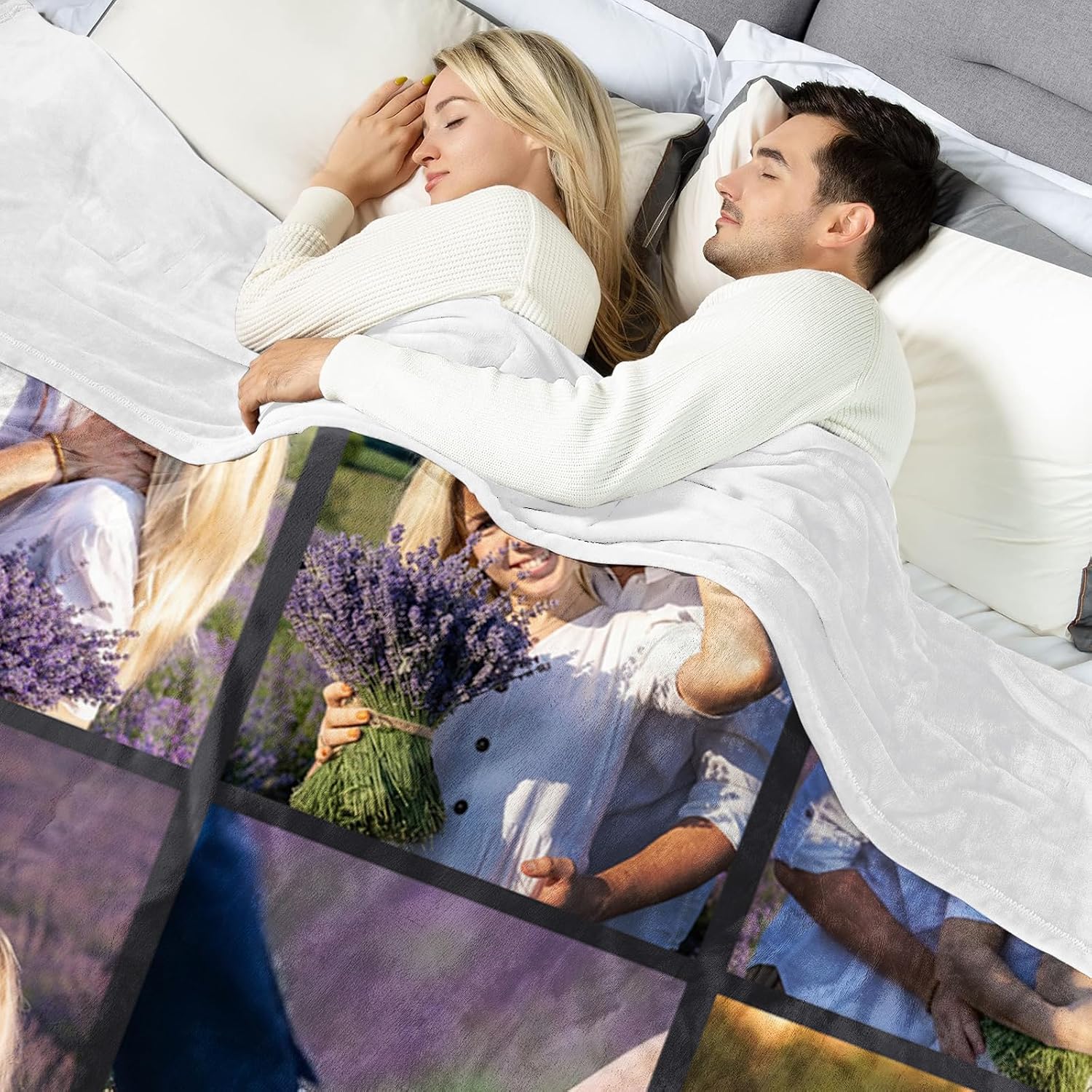 Ultragifta Custom Blanket with Picture Girlfriend Boyfriend Gifts Customized Fleece Photo Blanket Personalized Blankets for Couples Birthday Valentines Day Blankets Gifts for Husband Wife - Image 4