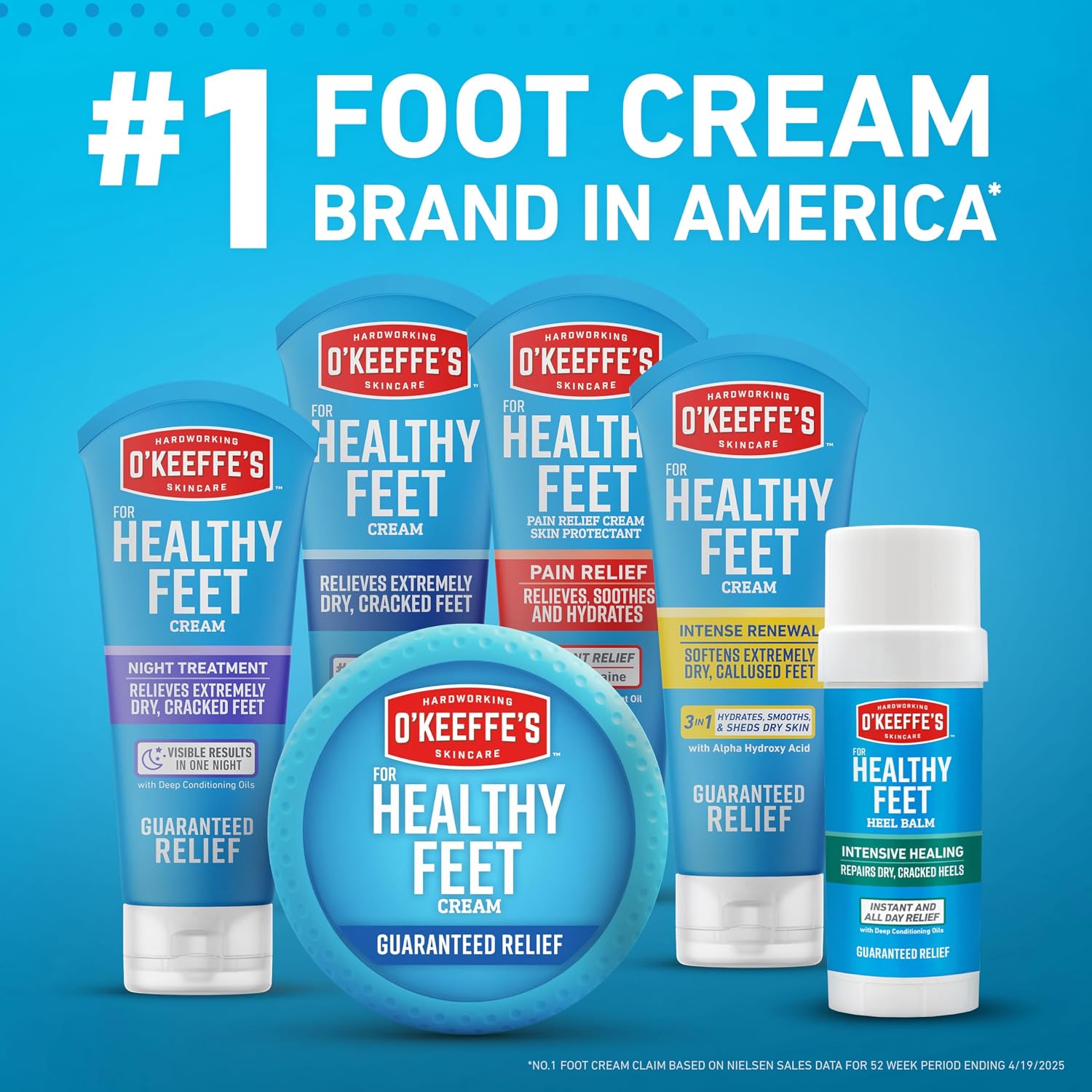 O'Keeffe's Healthy Feet Foot Cream, 3.2 oz Jar, 1-Pack For Extreme Dryness | Repairs Extremely Cracked, Dry Feet, Retains Moisture Levels, Hypoallergenic, Non-Greasy, Instantly Boosts Moisture - Image 7