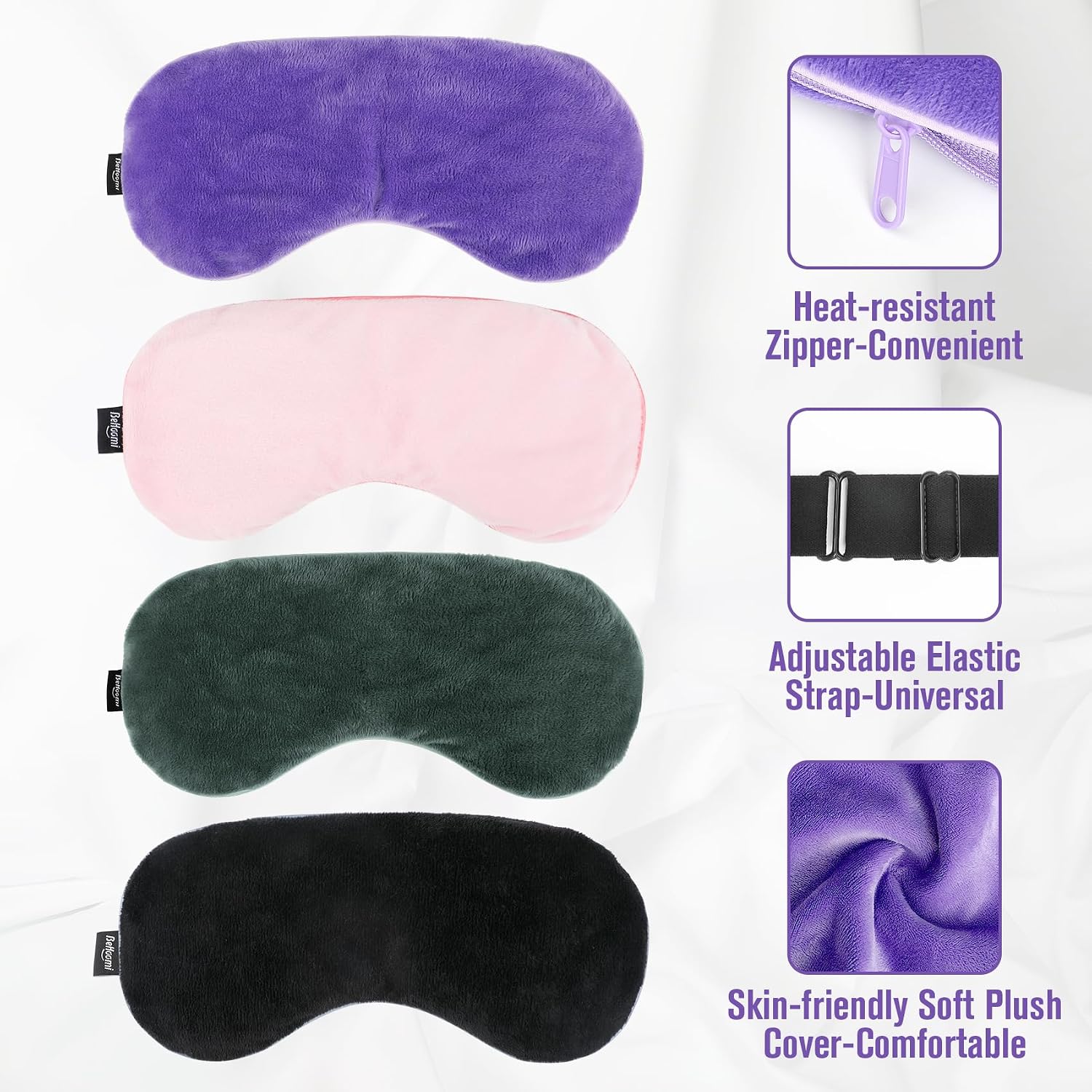 Cooling & Heated Eye Mask, Weighted Eye Mask for Sleeping, Purple | Warm Compress for Eyes, Microwavable Reusable Hot & Cold Eye Mask for Dry Eyes, Sleep Mask for Home, Office, Gifts for Women - Image 7