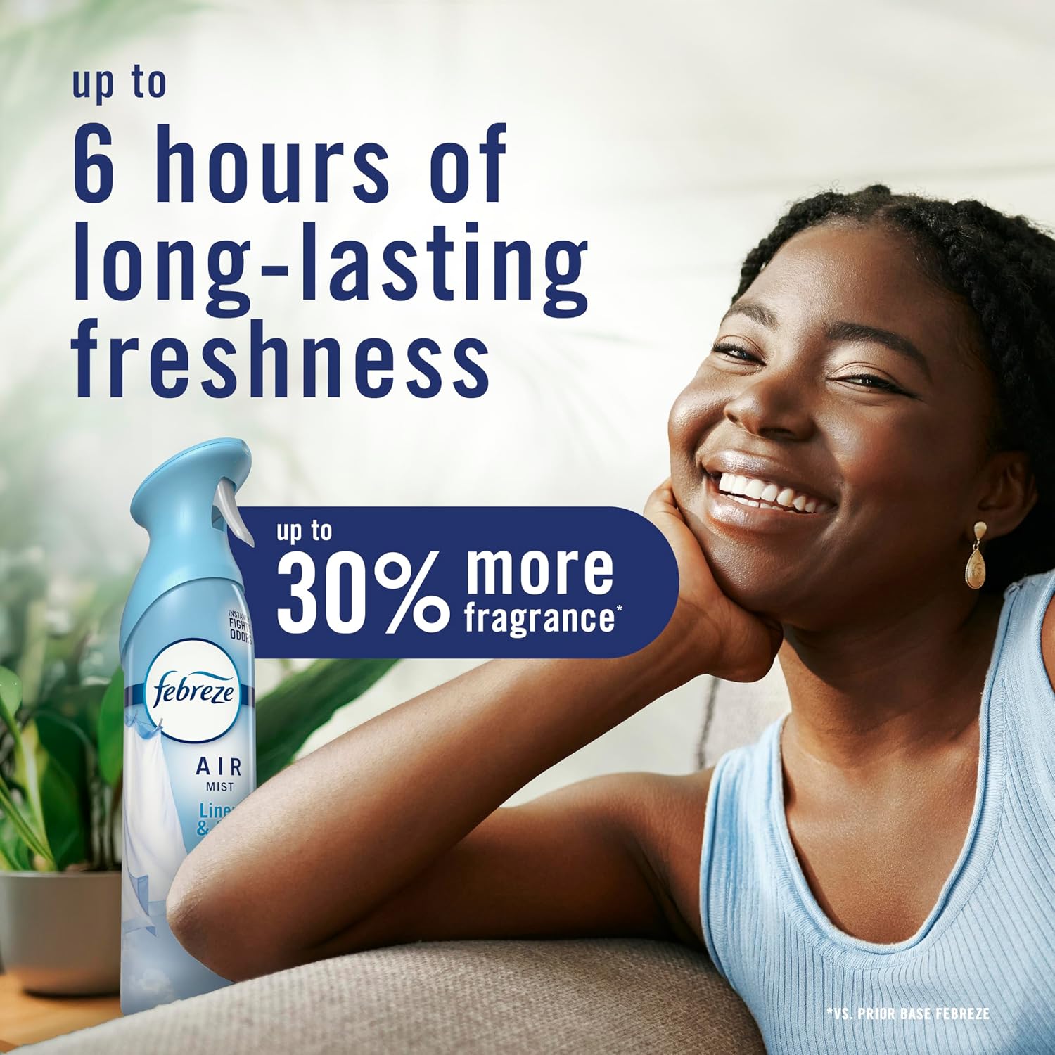 Febreze Air Mist, Air Freshener Spray, Odor Fighting Room Spray, Deodorizer for Home Bathroom Kitchen Office Apartment Dorm Room Classroom, Vanilla Suede, 8.1oz, 2ct - Image 7
