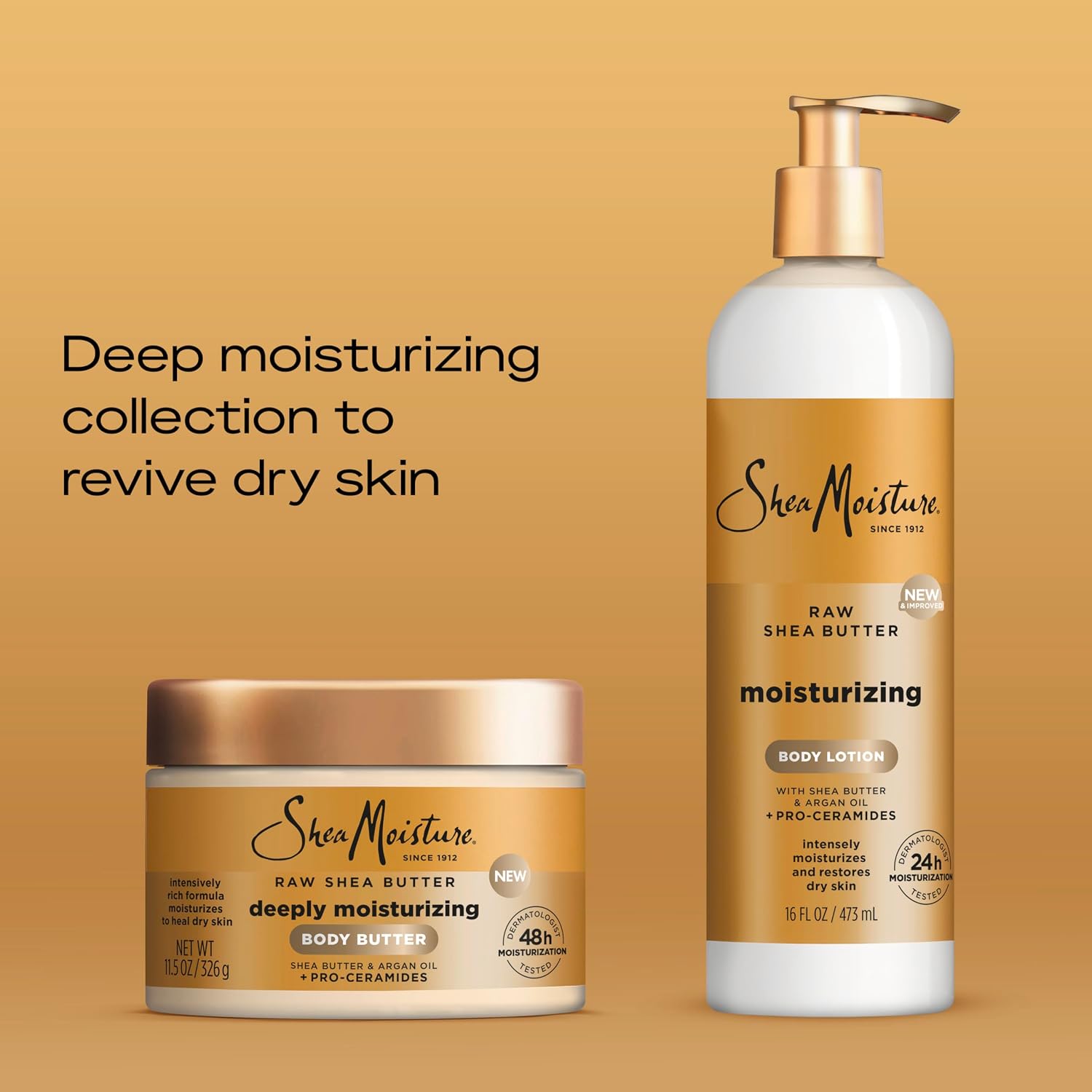 SheaMoisture Raw Shea Butter Body Lotion 24-Hour Moisture 16oz | For dry skin - restores moisture for 24 hours with Raw Shea Butter, Argan Oil and Pro-Ceramides. - Image 4