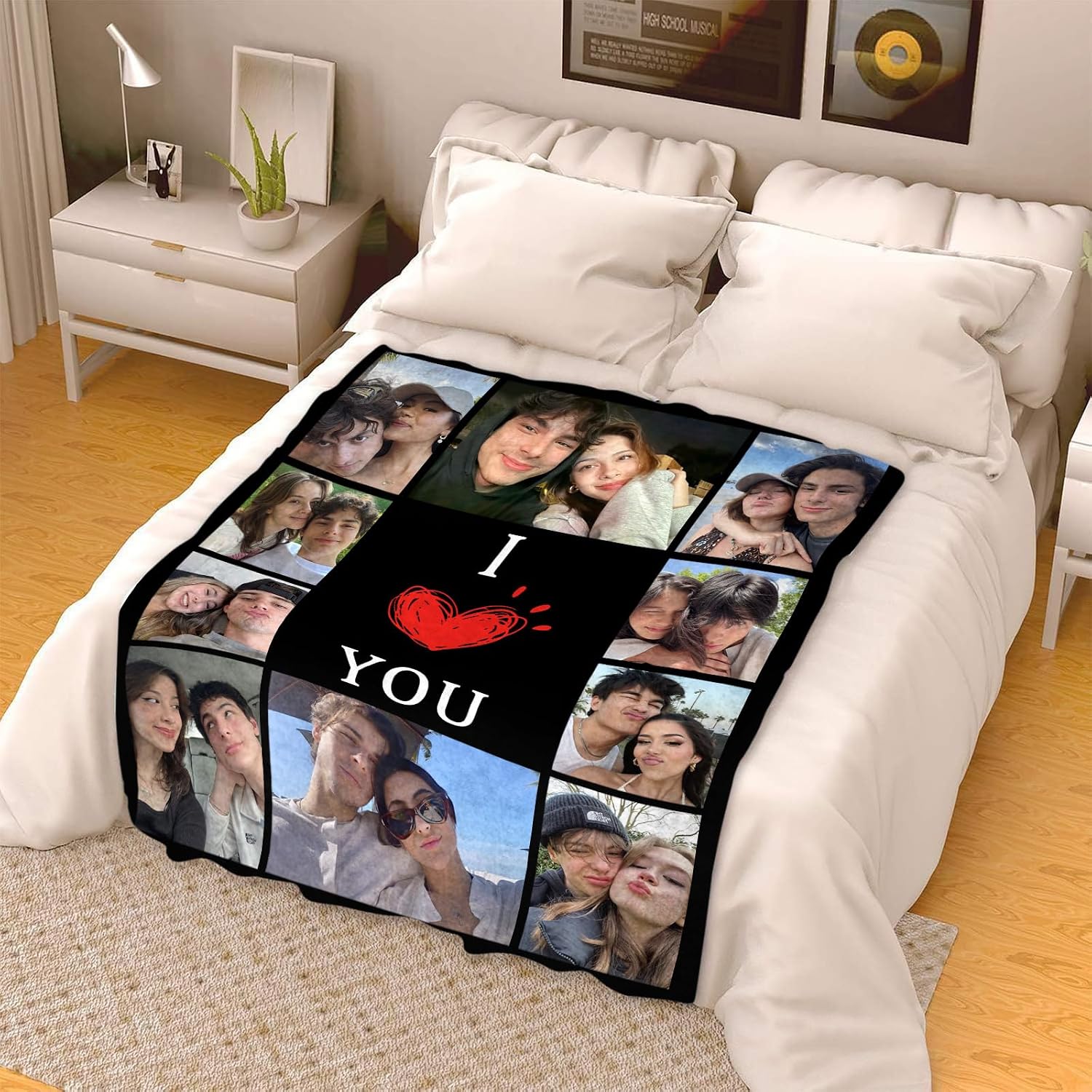 ICELIETE Custom Blanket with Picture Customized Fleece Photo Blanket for Couples Gifts Personalized Blankets and Throws Christmas Valentines Day Gifts for Boyfriend Girlfriend - Image 2