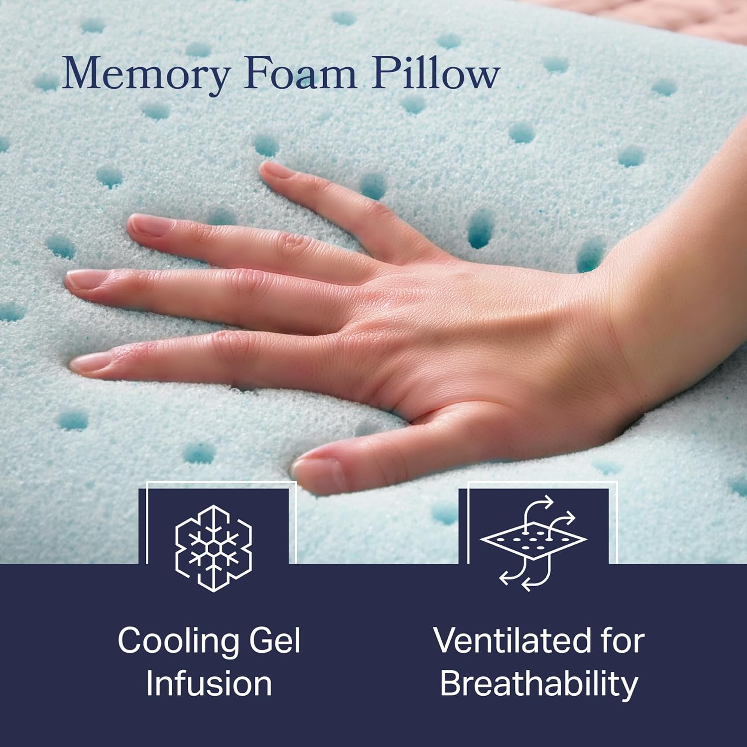 Weekender Cooling Gel Memory Foam Pillow for Sleeping – King Size, Ventilated Cooling Pillow for Side & Back Sleepers, Neck & Shoulder Support, Medium Firm, Washable Cover - Image 5