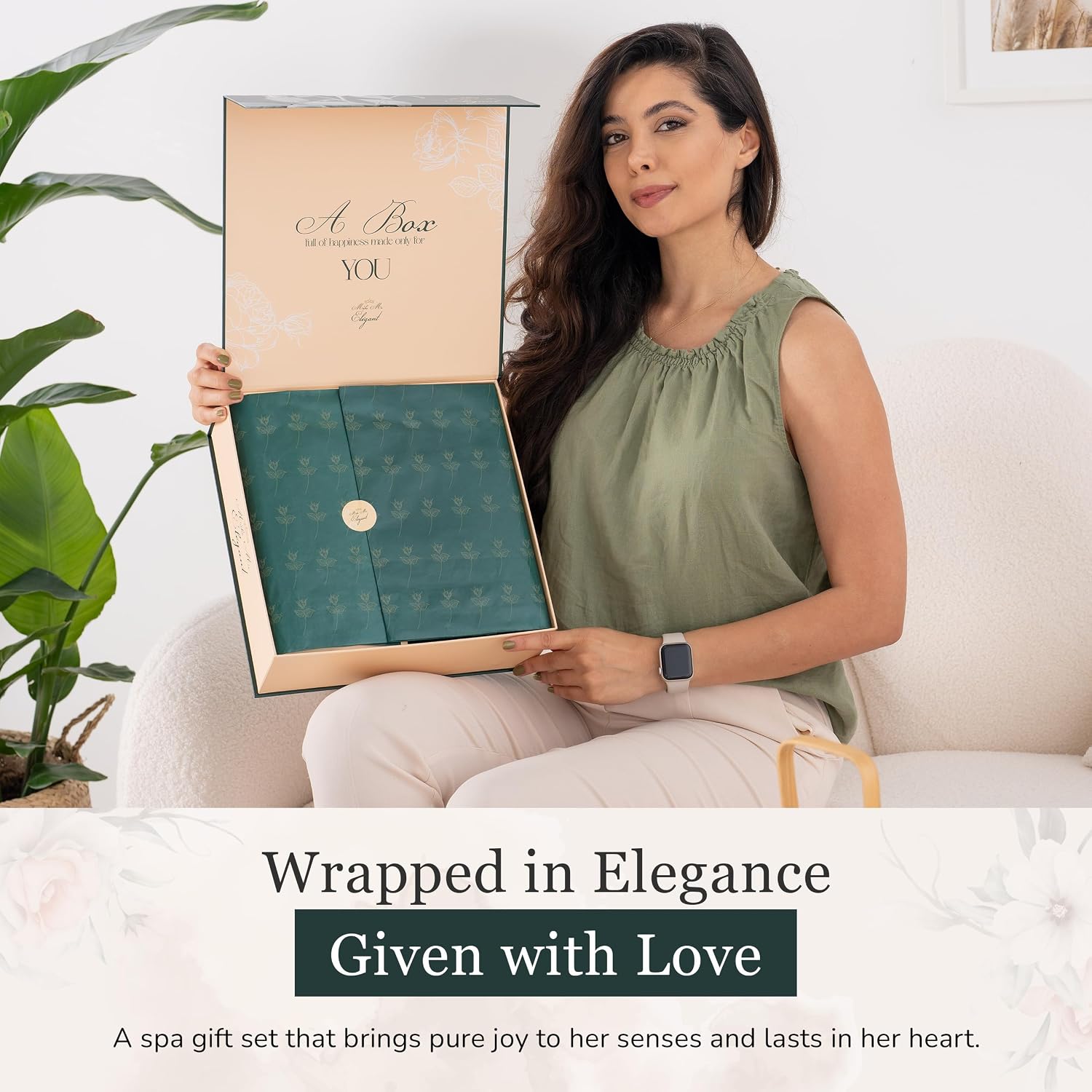 Make Me Elegant Spa Gift Basket for Women – Self-Care Birthday Gift Set | Luxury spa self-care gift basket for women. Bath and body set for birthdays, Mother's Day or any occasion. Unique design. - Image 5