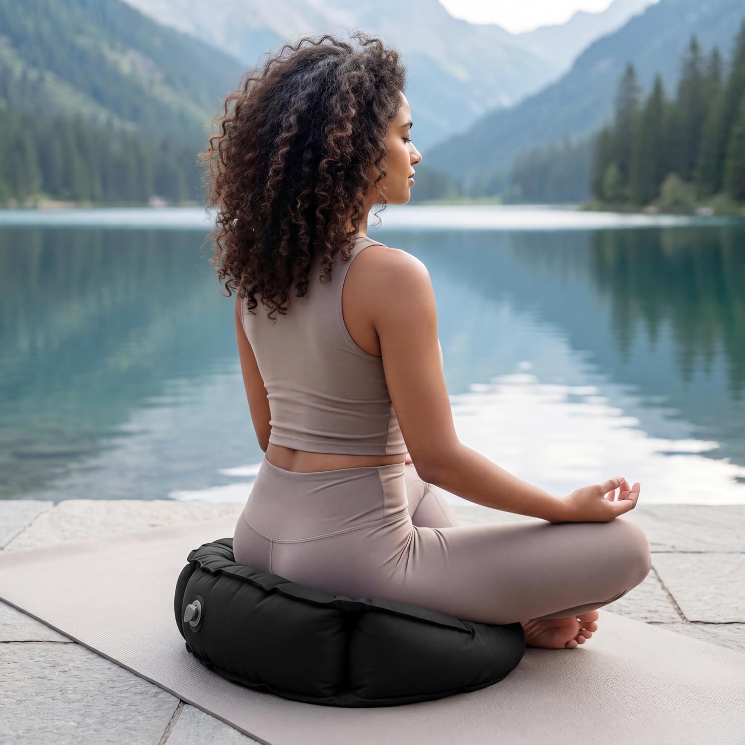 Air Meditator Inflatable Meditation Cushion and Travel Pillow – Meditate on Air in Total Comfort with Adjustable Three-Chamber Design for Enhanced Posture and Portability - Image 9