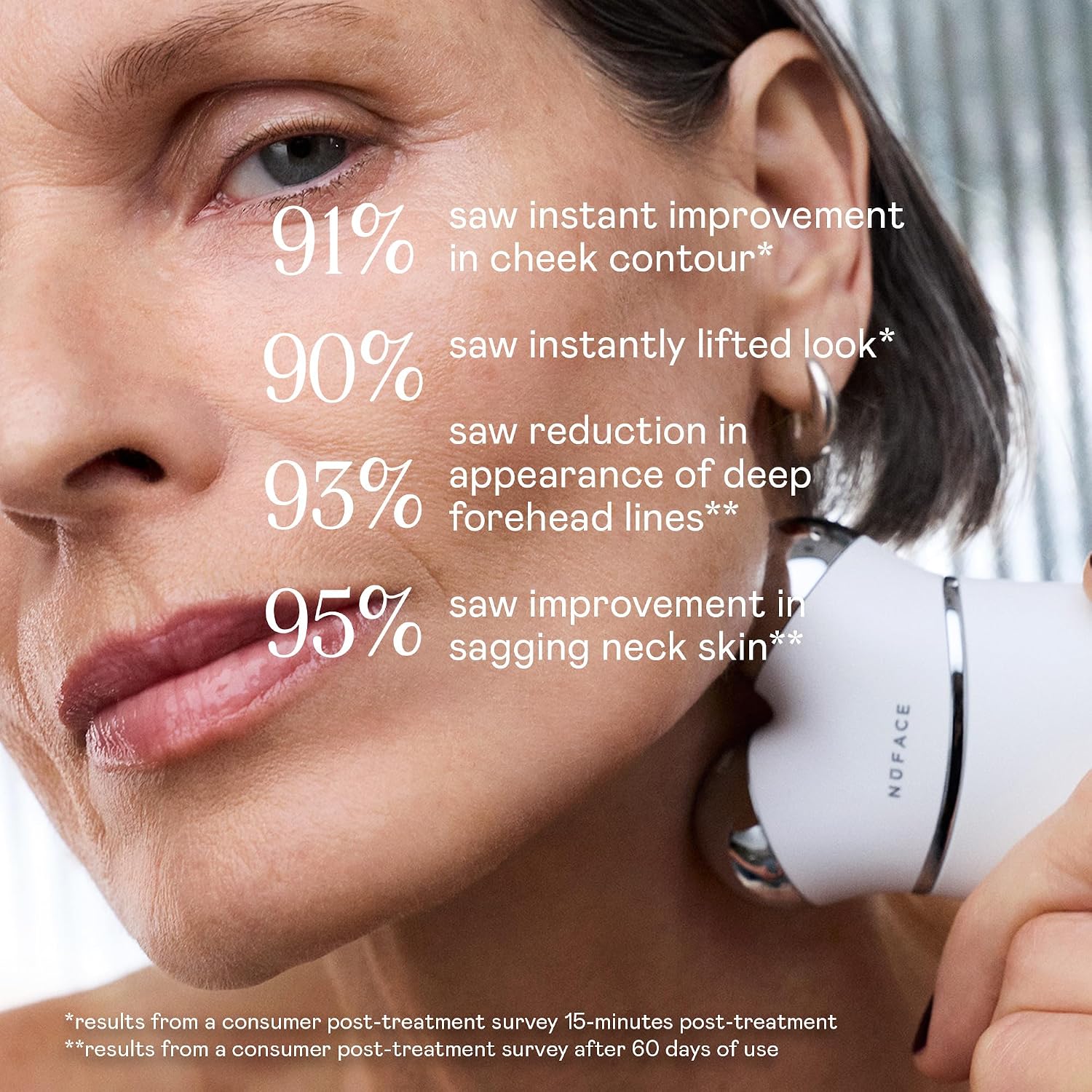 NUFACE Trinity+ Skin Tightening & Face Lift Device - Microcurrent Facial Sculpting Tool to Contour Cheeks, Jawline & Neck, 3 Frequencies, Supports Lymphatic Drainage + Activator Gel, White - Image 8