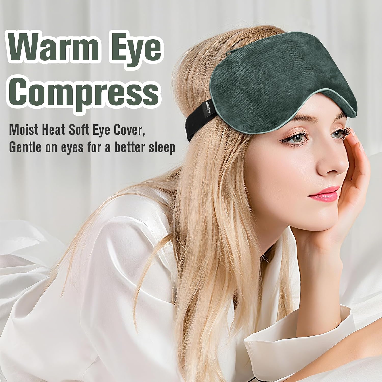Cooling & Heated Eye Mask, Weighted Eye Mask for Sleeping, Grey | Warm Compress for Eyes, Microwavable Reusable Hot & Cold Eye Mask for Dry Eyes, Sleep Mask for Home, Office, Gifts for Women - Image 2