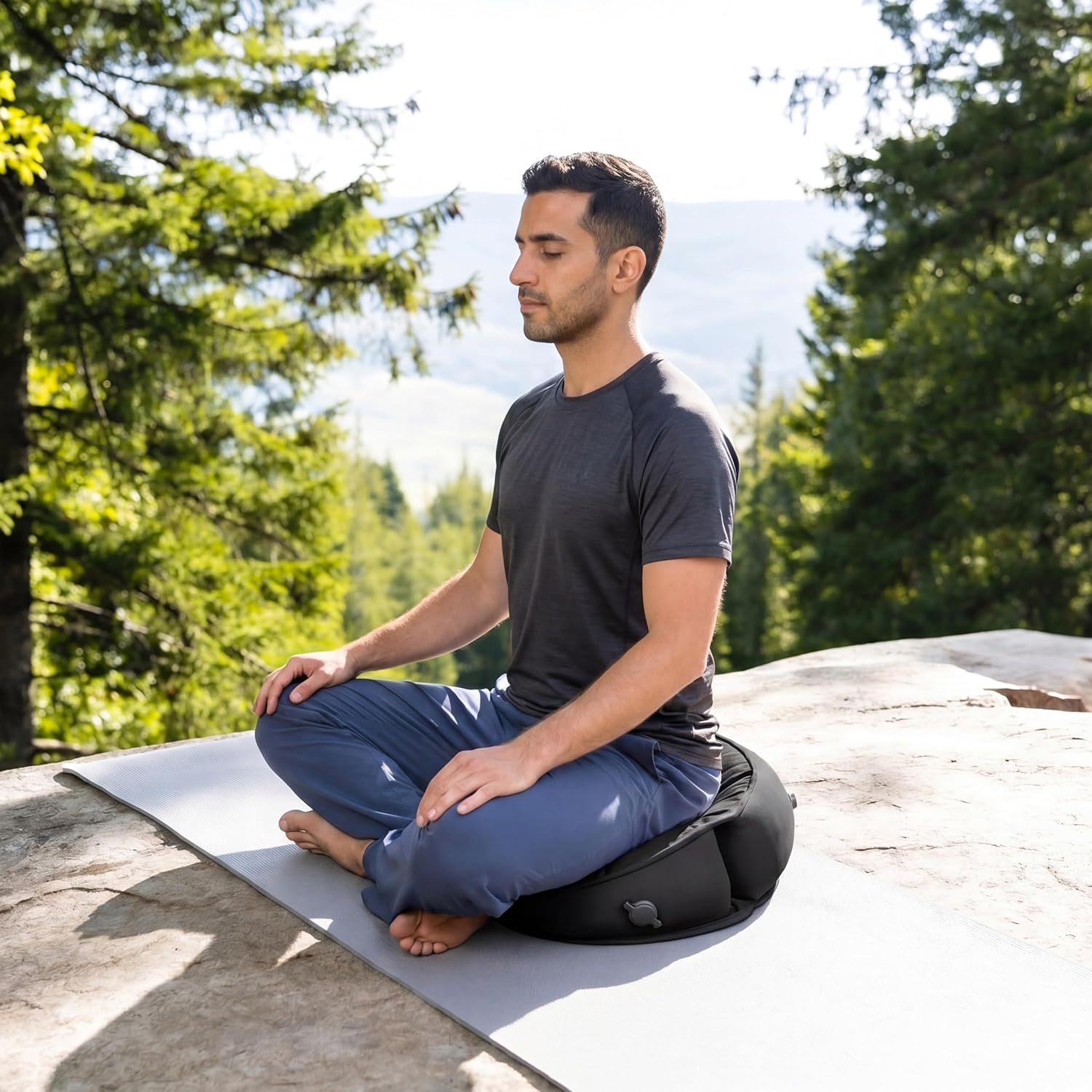 Air Meditator Inflatable Meditation Cushion and Travel Pillow – Meditate on Air in Total Comfort with Adjustable Three-Chamber Design for Enhanced Posture and Portability - Image 11