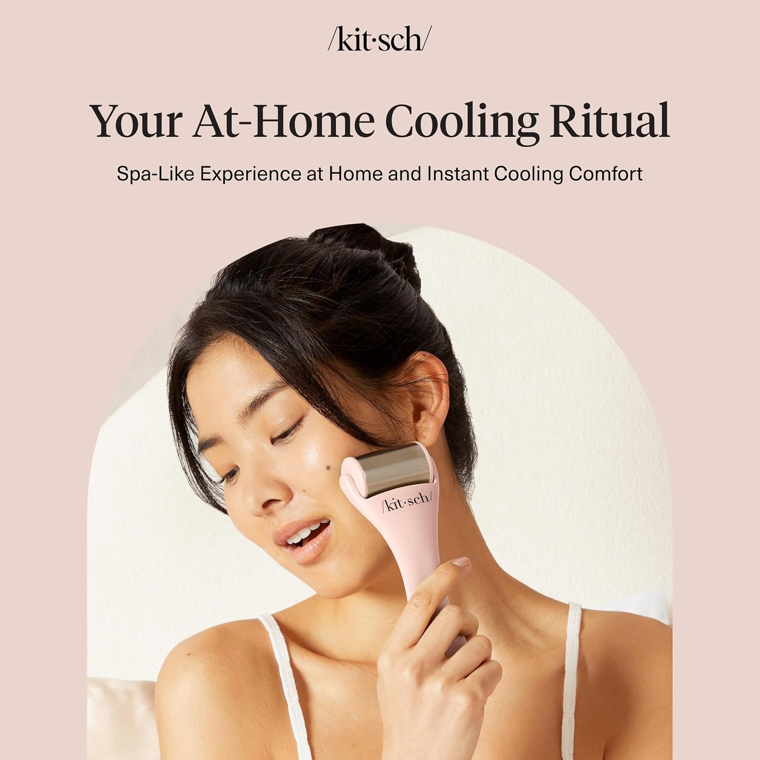 Kitsch Ice Roller for Face – Cooling Face Rollers for Women & Men - Pink | Stainless Steel Ice Face Roller to Reduce Puffiness, Redness & Headaches – Cooling Ice Roller for Face Women for Skin Care - Image 9