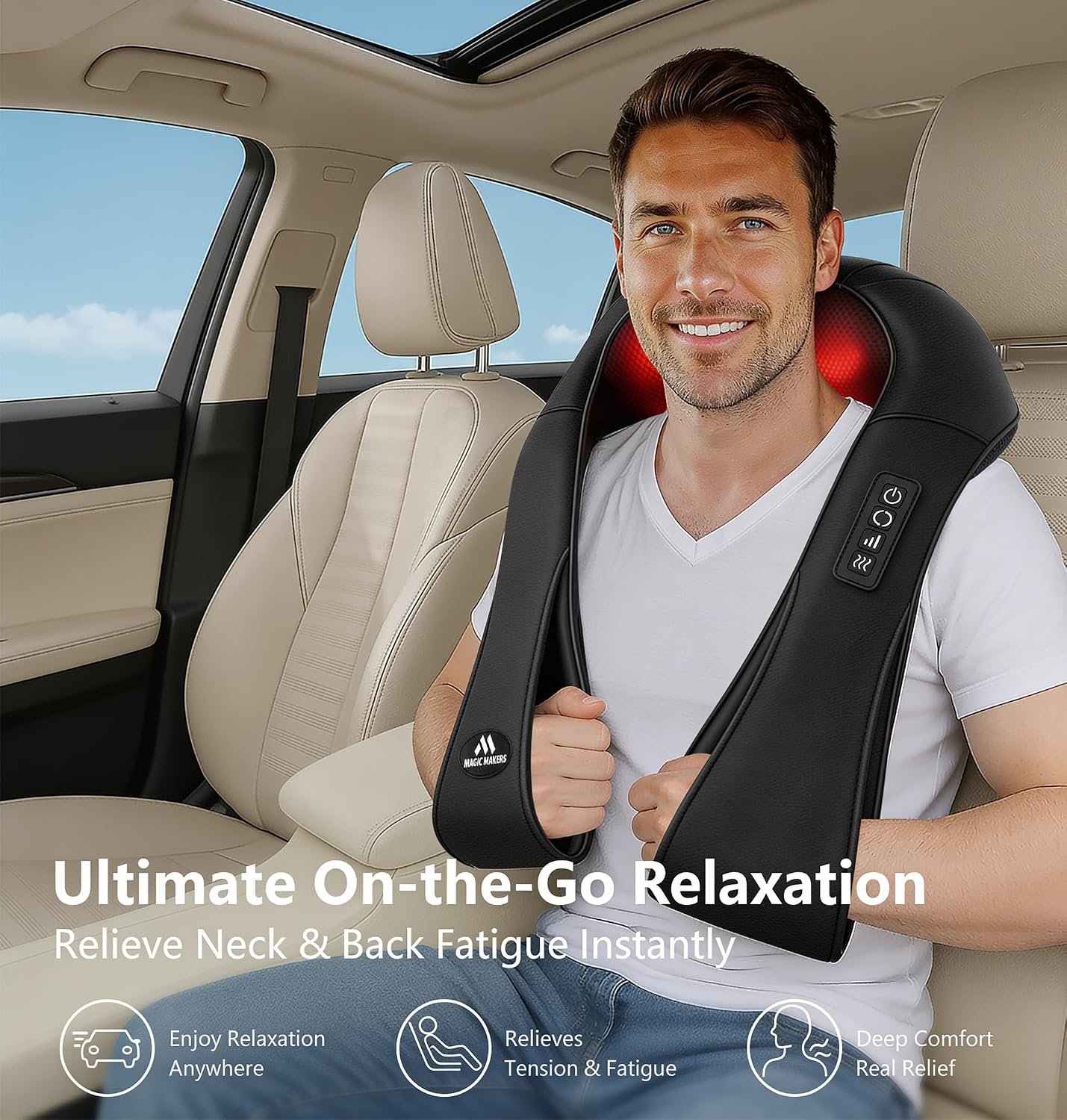 Neck Massager for Pain Relief Deep Tissue with Heat, Gifts for Women Men | Shiatsu Back and Shoulder Massage, Mothers Day Gifts for Mom Wife, Christmas, Fathers Day Dad Gifts for Husband, NOT Cordless - Image 6