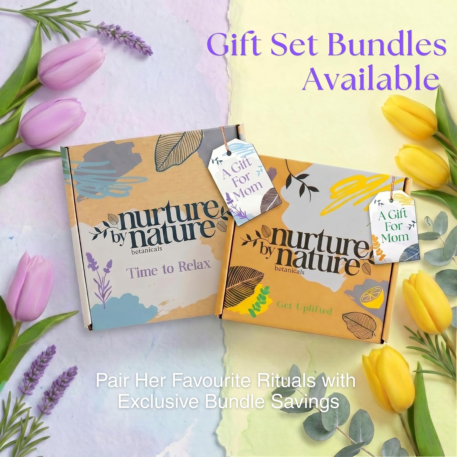 Nurture by Nature Self Care Gifts for Women - Spa Gift Baskets for Women & Relaxation Gifts | At Home Spa Kit | 6 Piece Bath Set with Pillow Spray, Candle, Bath Bomb & Bath Salts - Image 11
