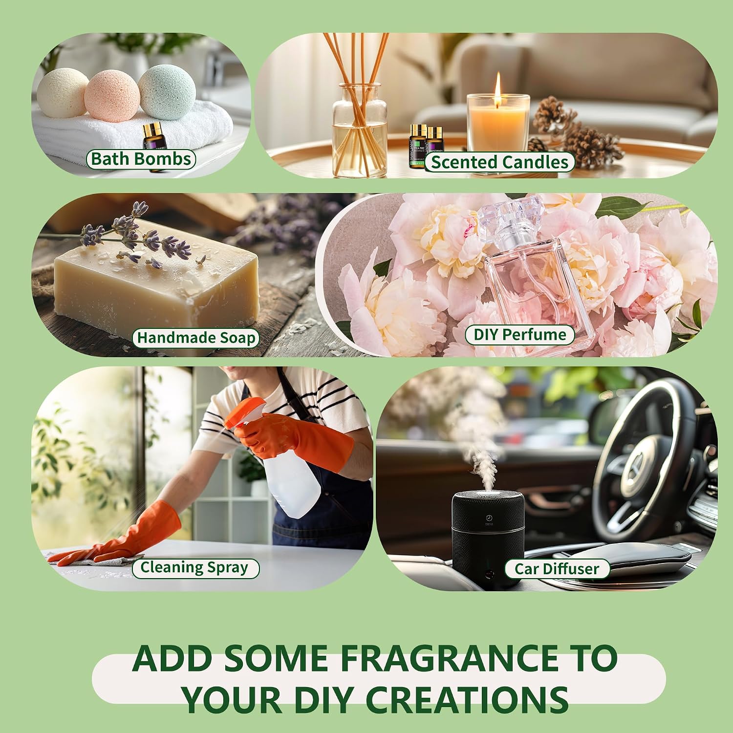 MAYJAM Tea Tree 20 Pcs Pure Essential Oil Gift Set, for Diffuser, Humidifiers, Skin Care, Massage, Fragrance Oil Scent for DIY Candle and Soap Making, Gift for Friend (5ML) - Image 6