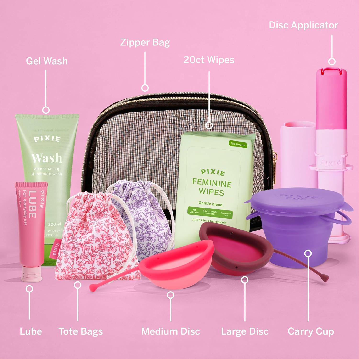 Pixie Menstrual Disc Kit for Feminine Care - Pixie Discs are Designed to Remove Like Tampons - 100% Medical-Grade Silicone - Best Period Disc Starter Kit - Proven to Become A Successful Disc User - Image 2