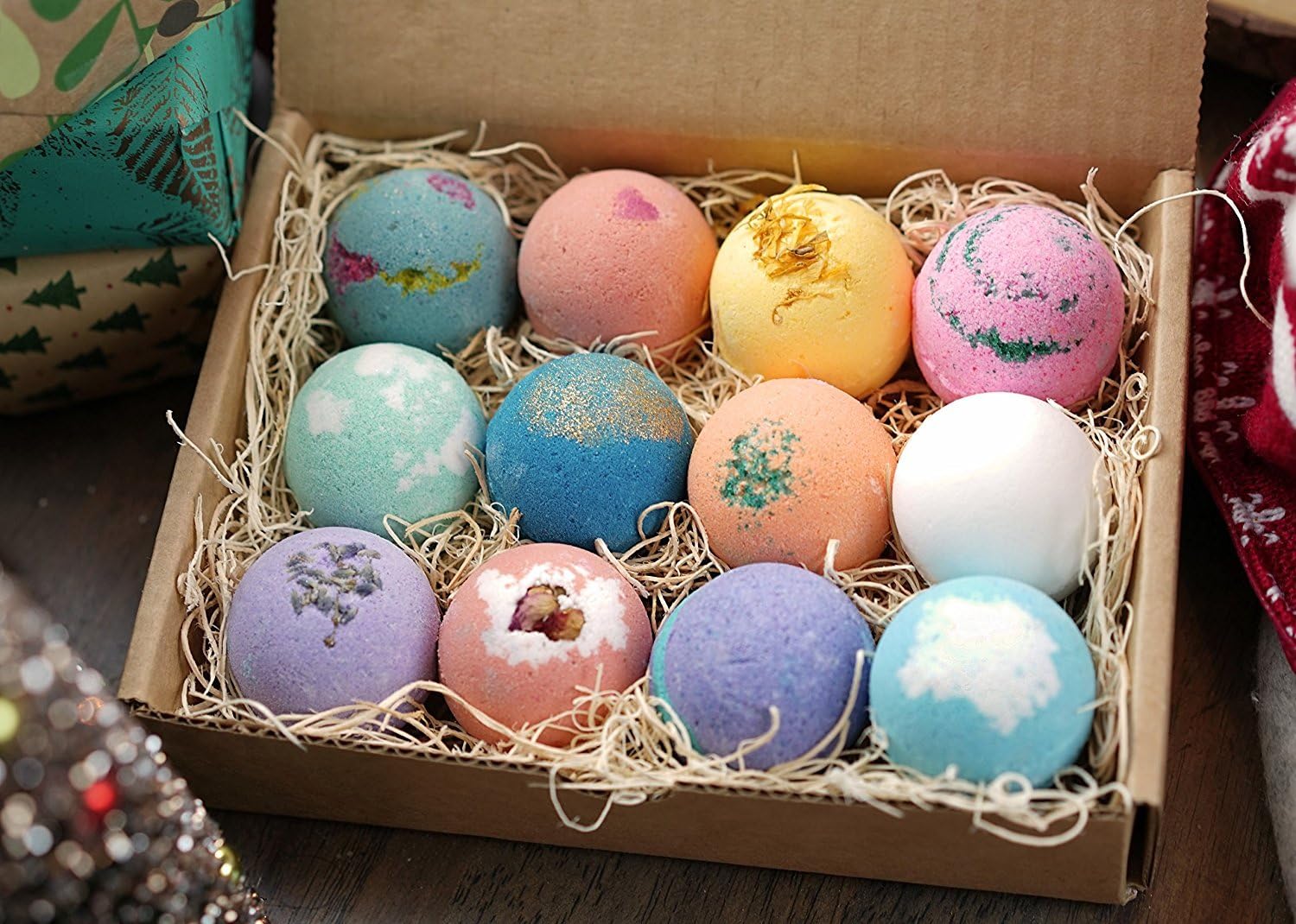 LifeAround2Angels Bath Bombs Gift Set 12 USA made Fizzies, Shea & Coco Butter Dry Skin Moisturize, Perfect for Bubble Spa Bath. Handmade Birthday Mothers day Gifts idea For Her/Him, wife, girlfriend - Image 9