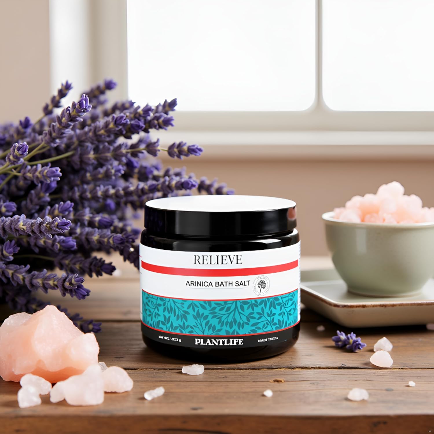Plantlife Arnica Relieve Bath Salt, Organic Arnica Montana, 16 oz | Hand Harvested Celtic Sea Salt, great for post-workout, ideal for soaking and bath, chemical-free, for overall body care - Image 2