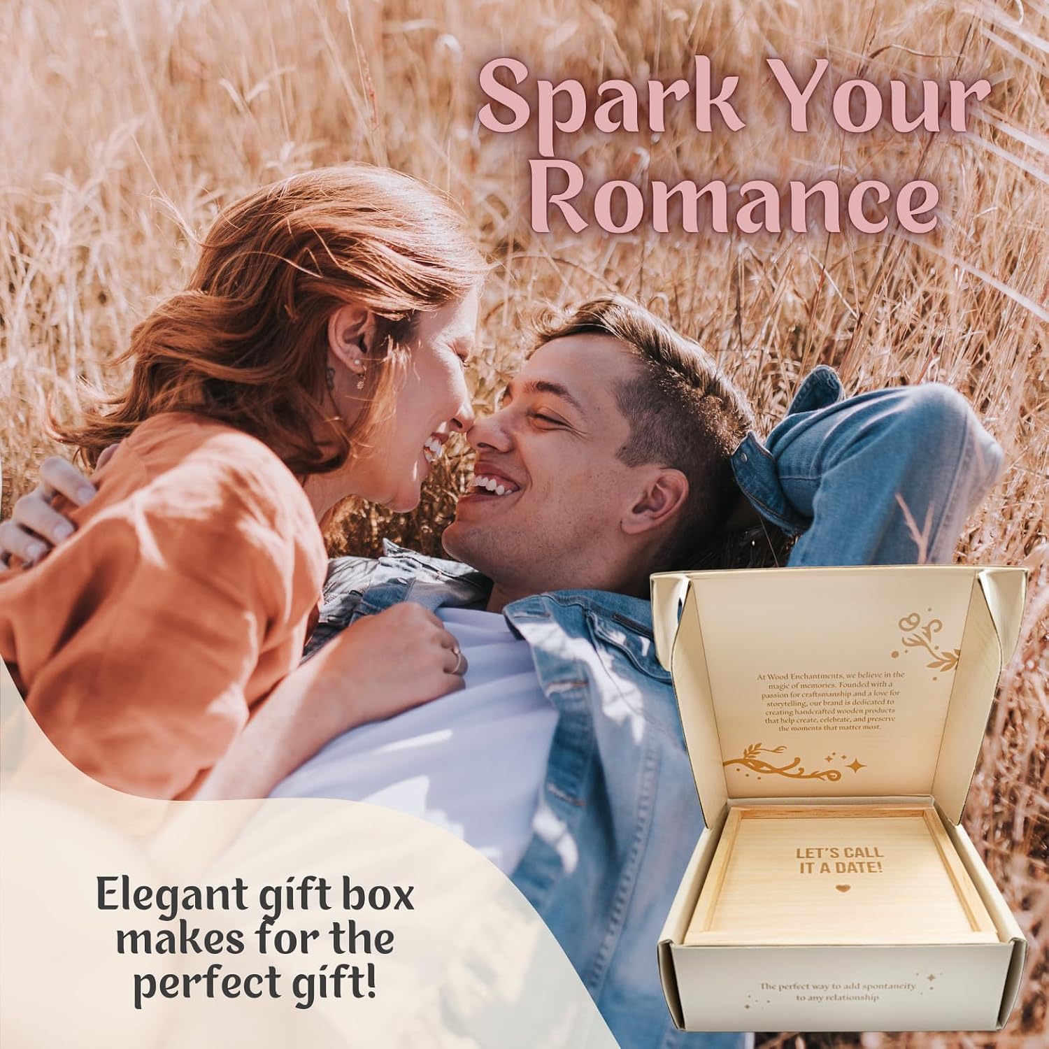 Date Night Box Game - 52 Romantic Date Ideas + 4 Personalized Dates & Decision Maker Coin - Fun Gift for Couples, Anniversaries, Weddings, Bridal Showers Bachelorette Parties, Him & Her, Anniversary - Image 4