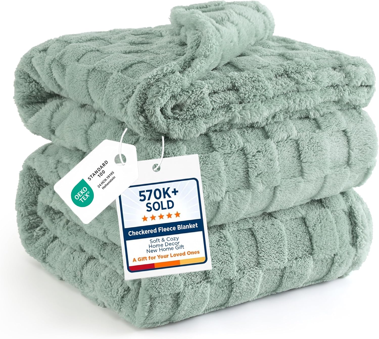 Bedsure GentleSoft King Size Blanket for Bed - Super Soft Cozy Blankets, Large Oversized King Fuzzy Fleece Spring Throw for Bedroom Decor, Sage Green,108x90 Inches