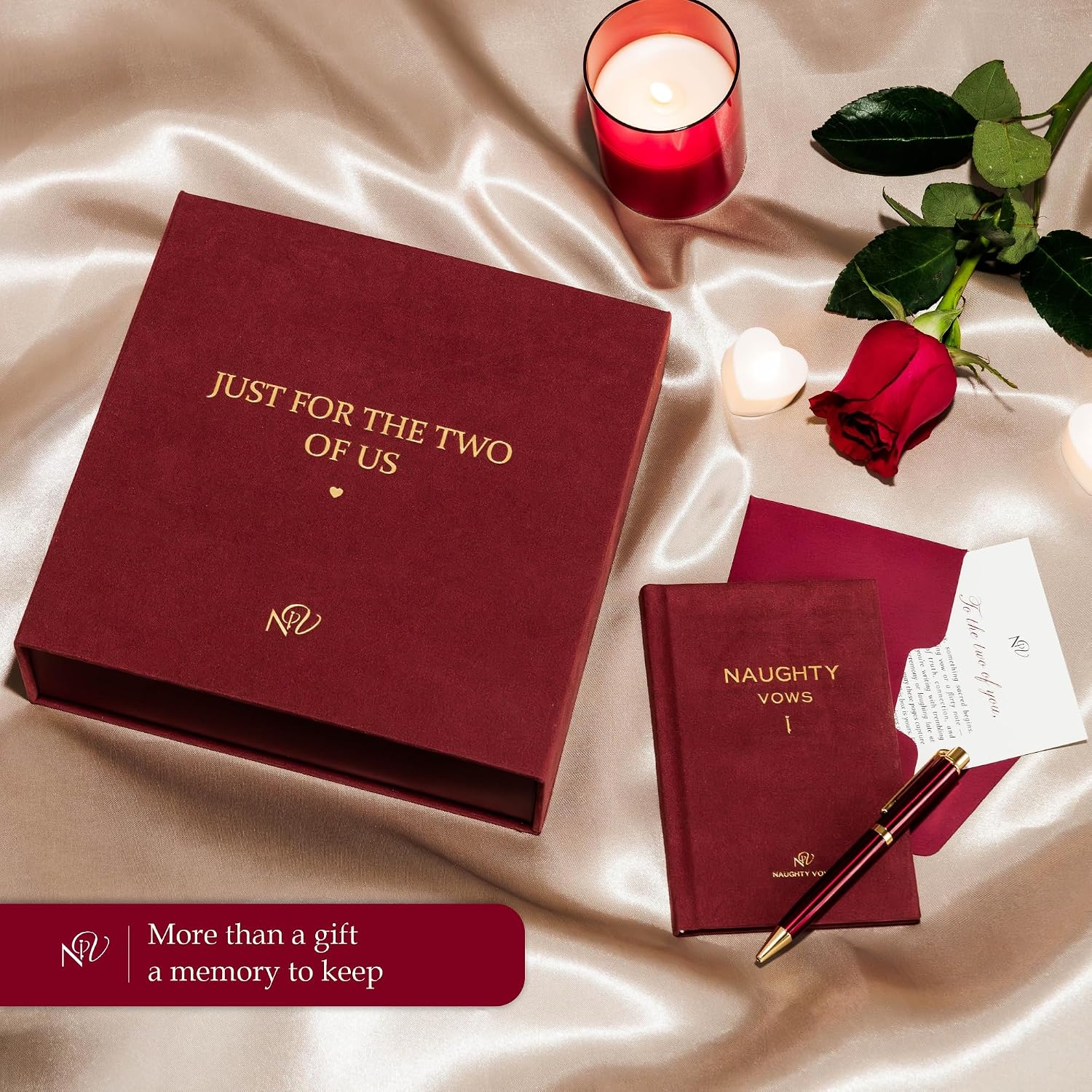 Luxury Gift Set for Couples – Guided Relationship Journal with Velvet Keepsake Box, Premium Gold Pen, Date Night, Anniversary & Valentine’s Gift - Image 2