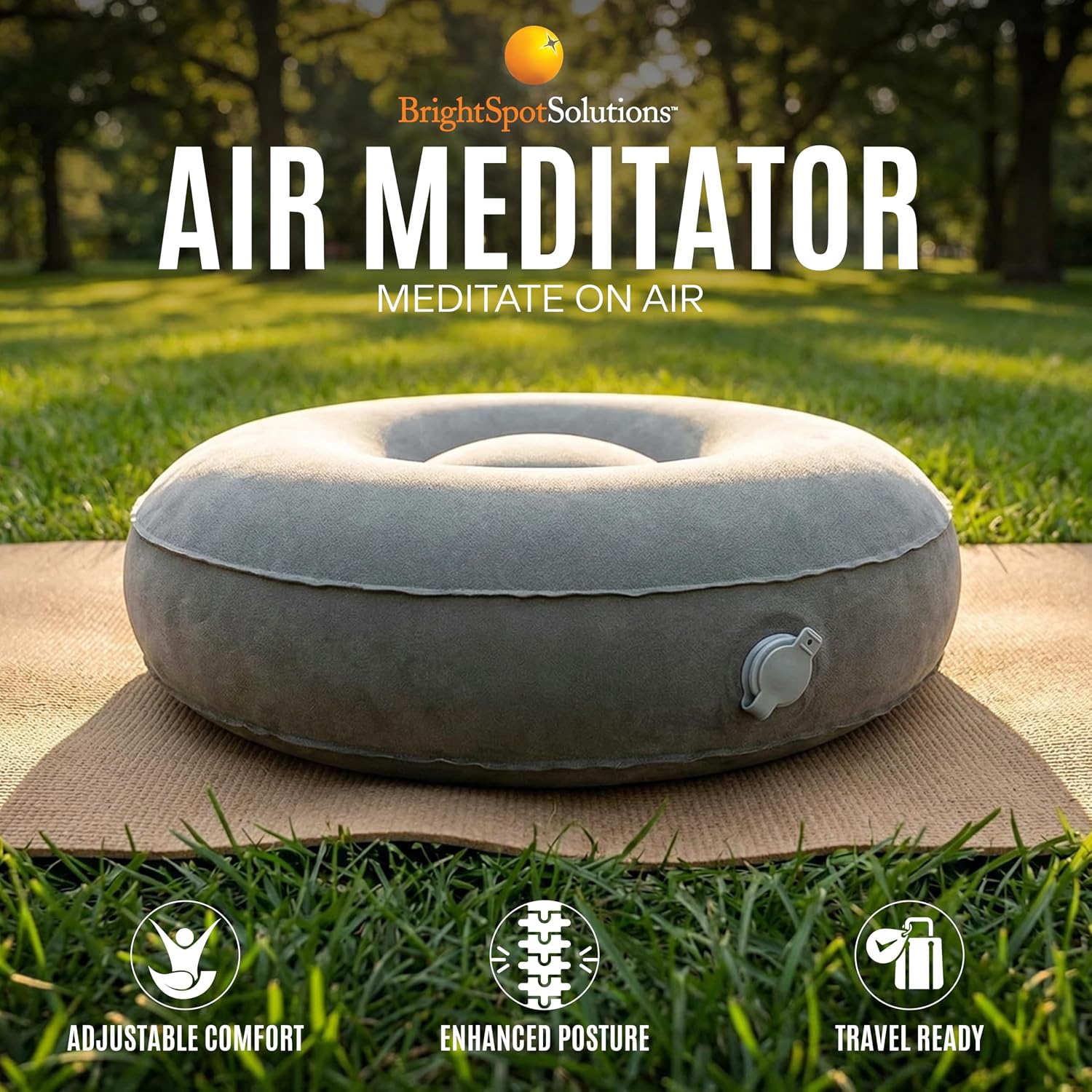 Air Meditator Inflatable Meditation Cushion and Travel Pillow – Meditate on Air in Total Comfort with Adjustable Three-Chamber Design for Enhanced Posture and Portability - Image 6