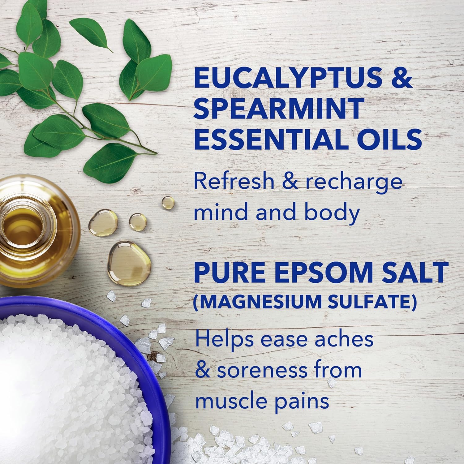 Dr Teal's Epsom Salt Magnesium Soak, Relax & Relief with Eucalyptus & Spearmint Essential Oils, 3 lbs - Image 6